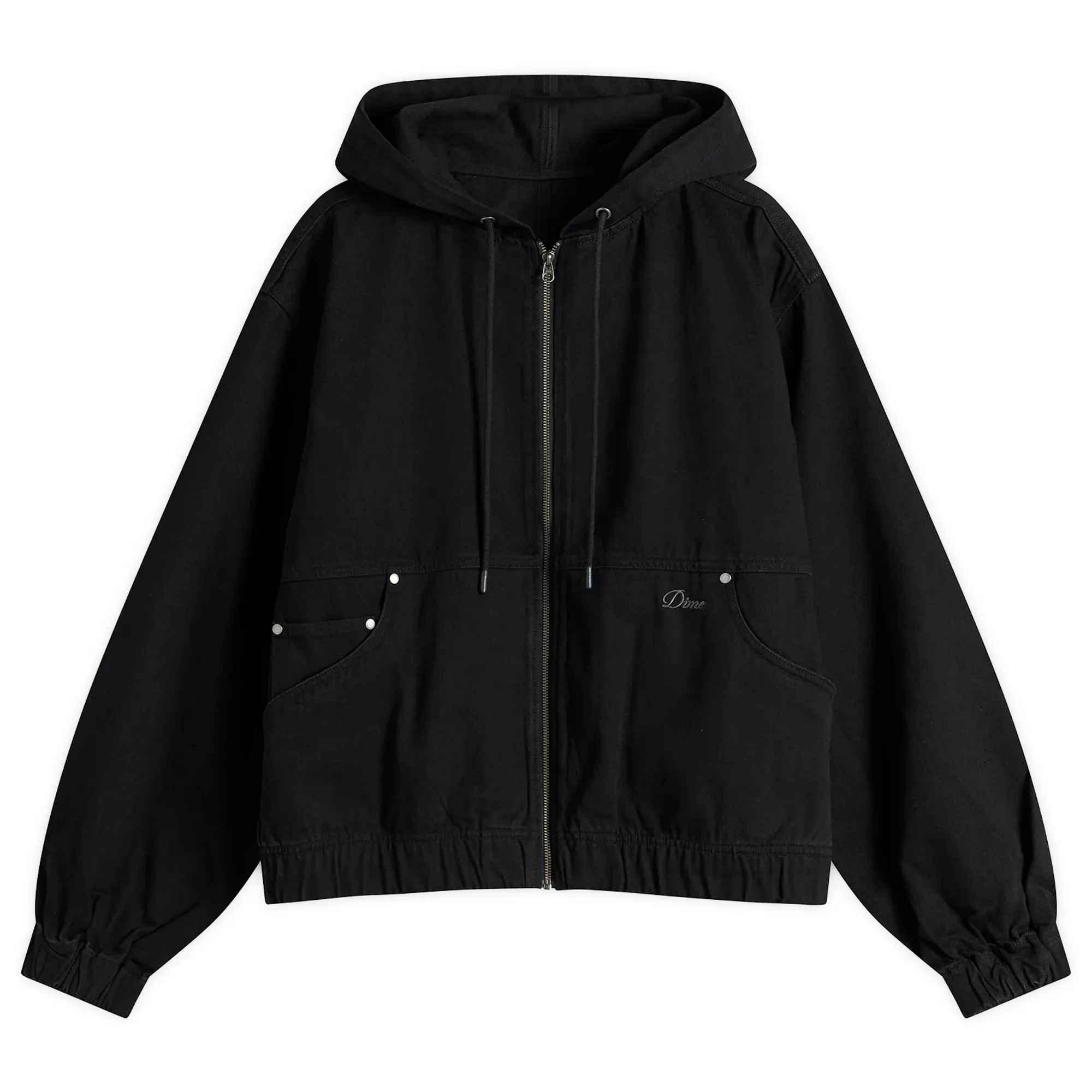 Dime Men's Hooded Denim Jacket Black