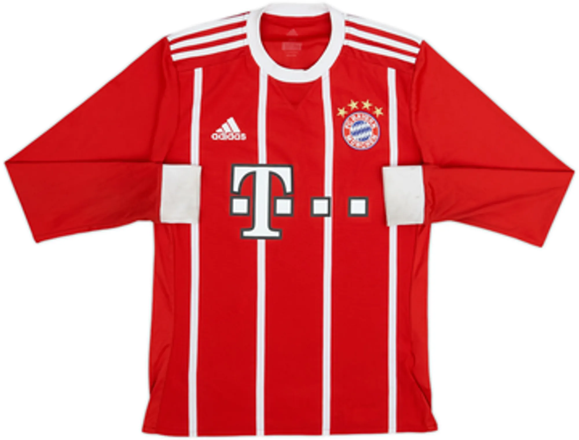 2017-18 Bayern Munich Home L/S Shirt Lewandowski #9 - 6/10 - (XS)