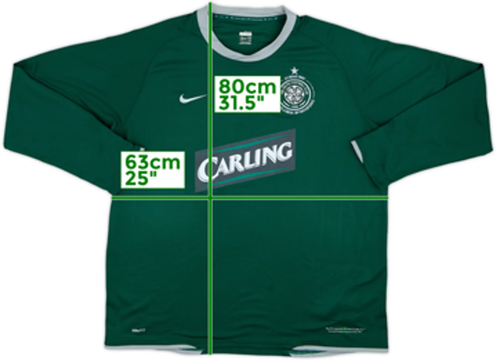 2007-08 Celtic Away L/S Shirt - 9/10 - (XXL)