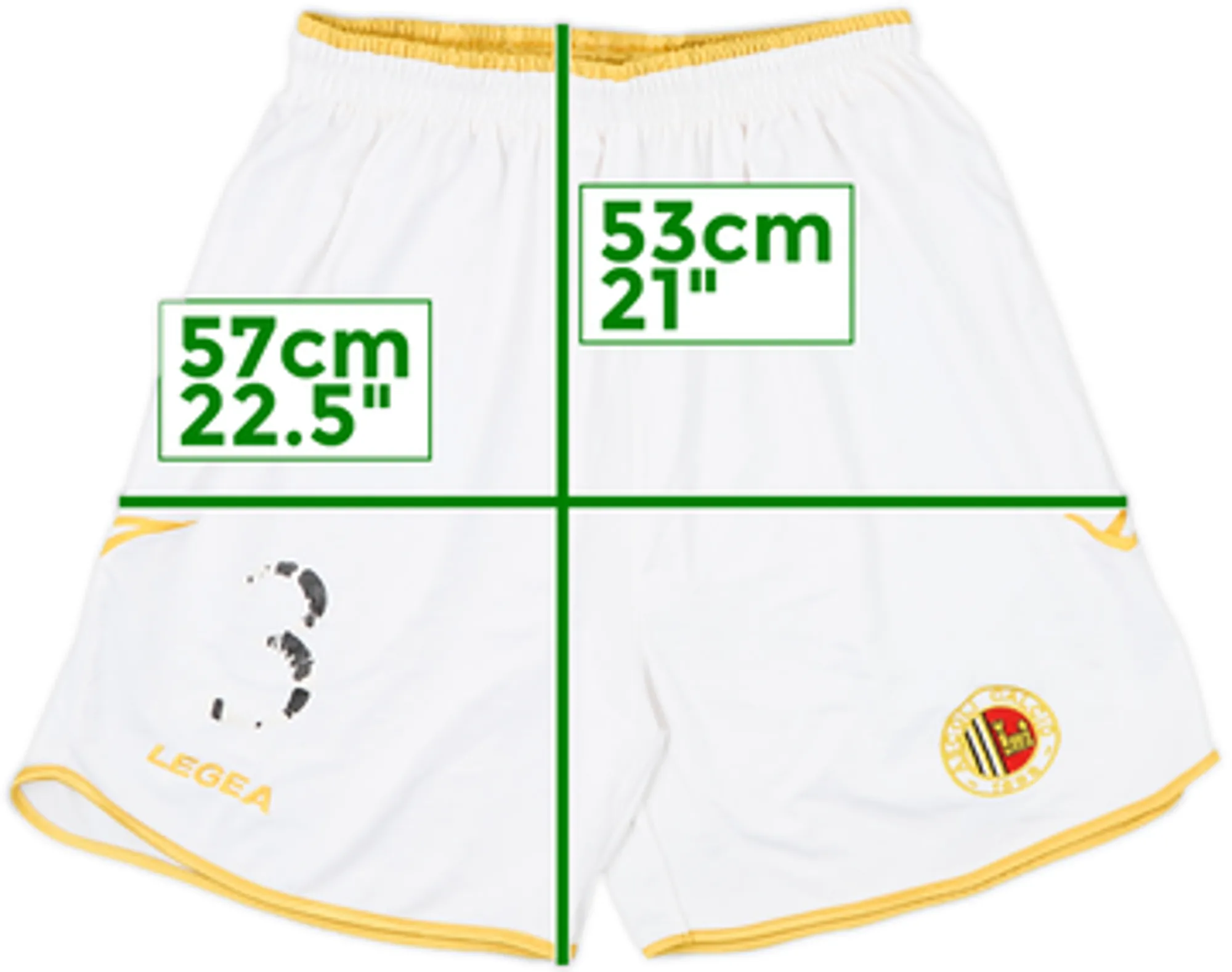 2011-12 Ascoli Home Shorts #3 - 4/10 - (L)
