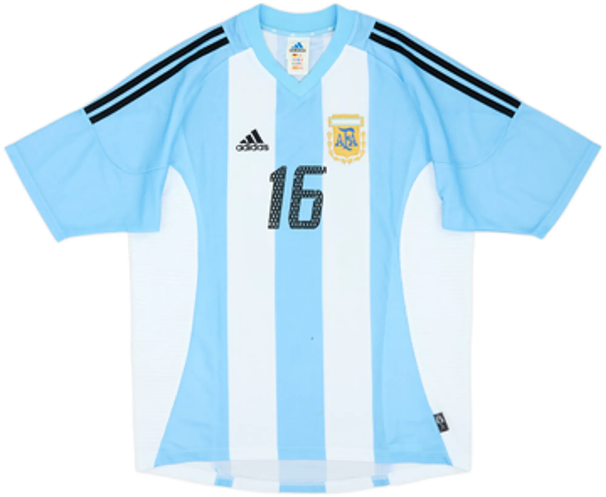 2002-04 Argentina Home Shirt Aimar #16 - 6/10 - (M)