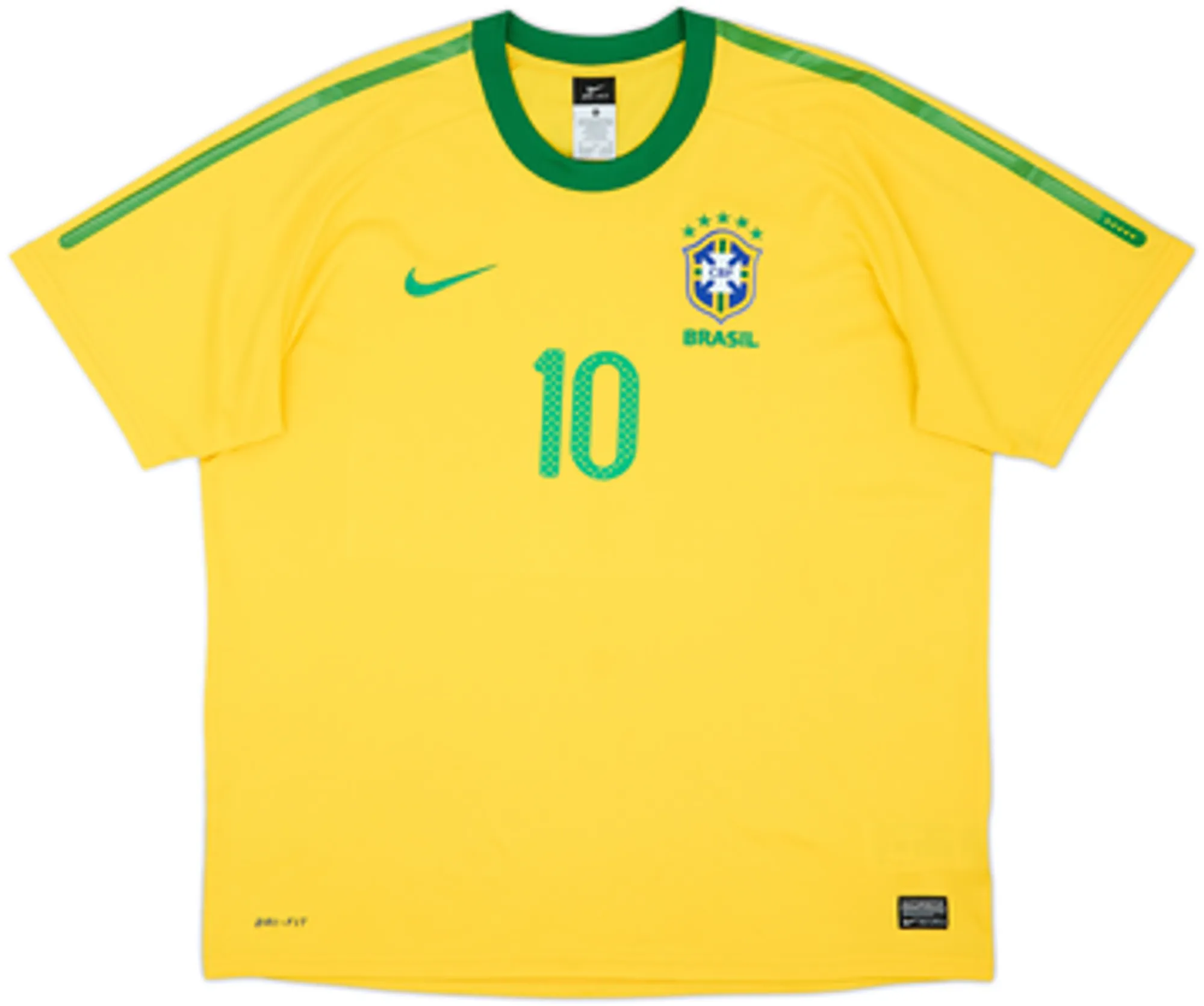 2010-11 Brazil Basic Home Shirt Kaka #10 - 8/10 - (XL)