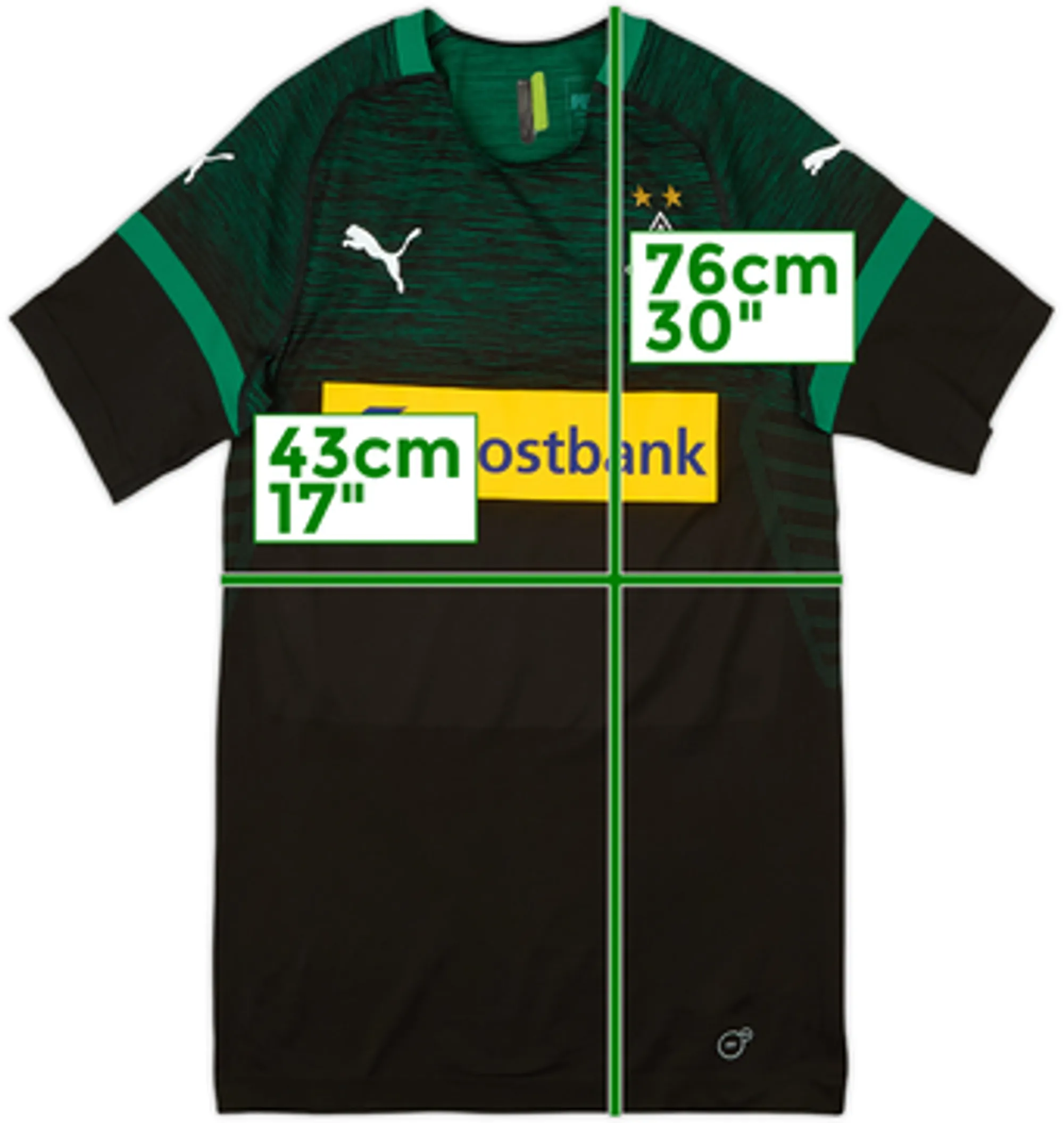 2018-19 Borussia Monchengladbach Authentic Away Shirt - 8/10 - (L)