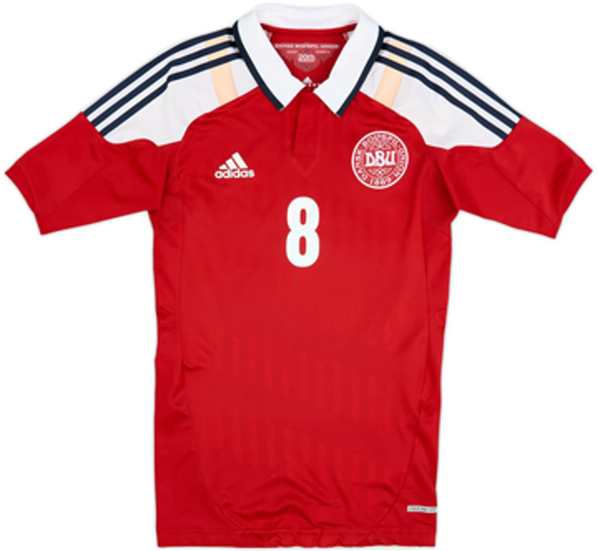 2012-13 Denmark Player Issue TechFit Home Shirt Eriksen #8 - 8/10 - (M)