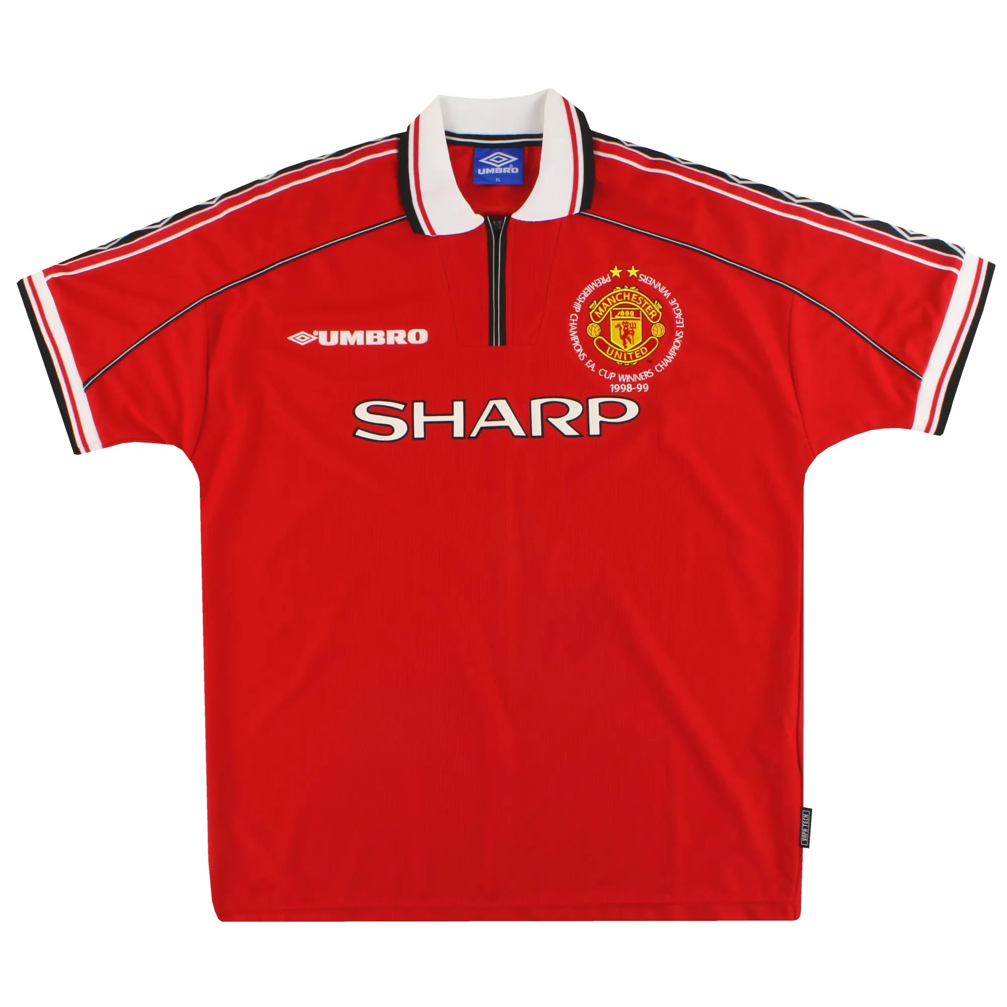 1998-00 Manchester United Umbro 'Treble Winners' Home Shirt XL - Manchester United / Excellent 