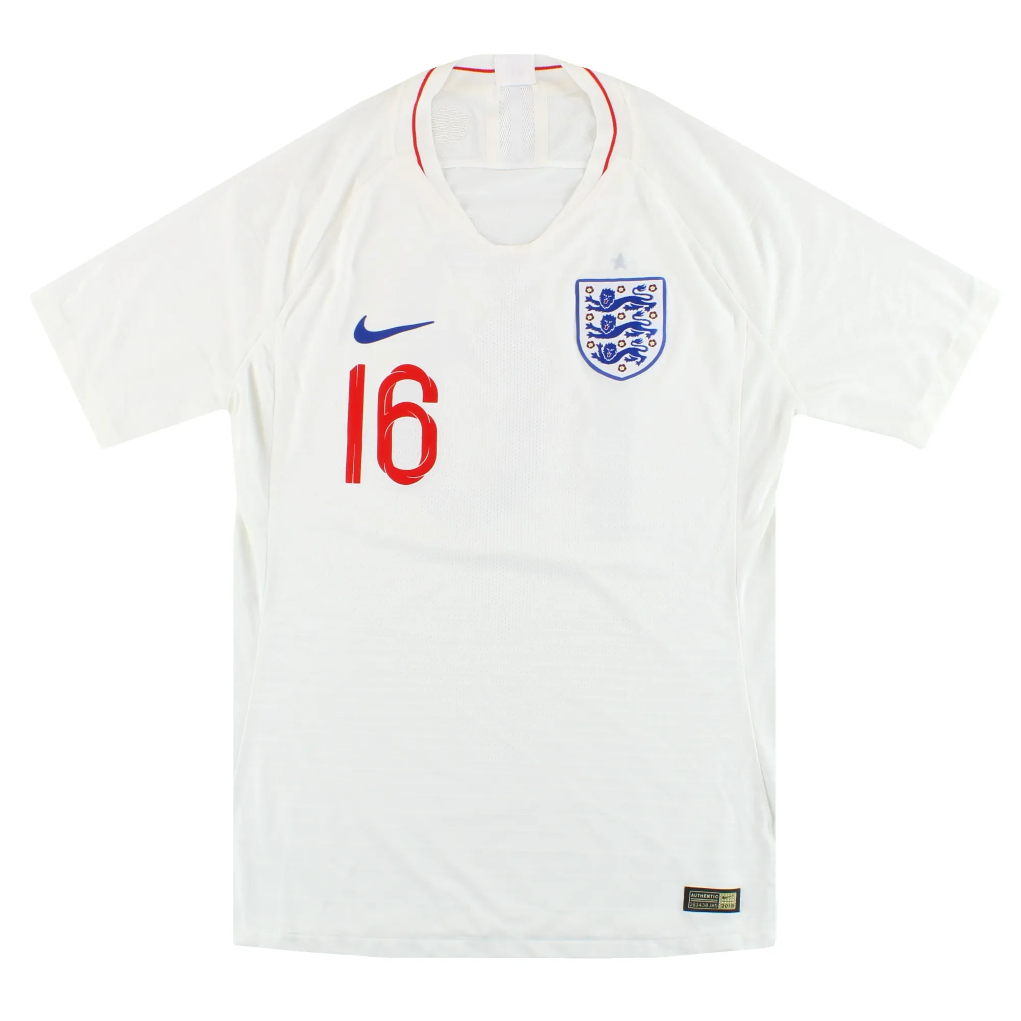 2018-19 England Nike Player Issue Home Shirt #16 L - England / Excellent 