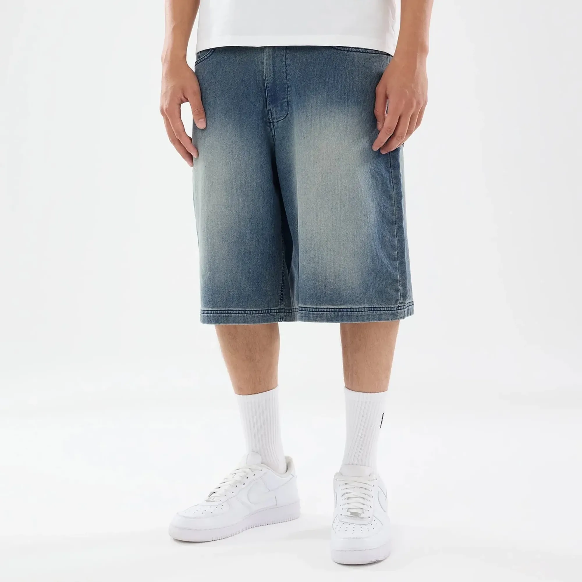 New Era Washed Blue Bermuda Shorts adult unisex