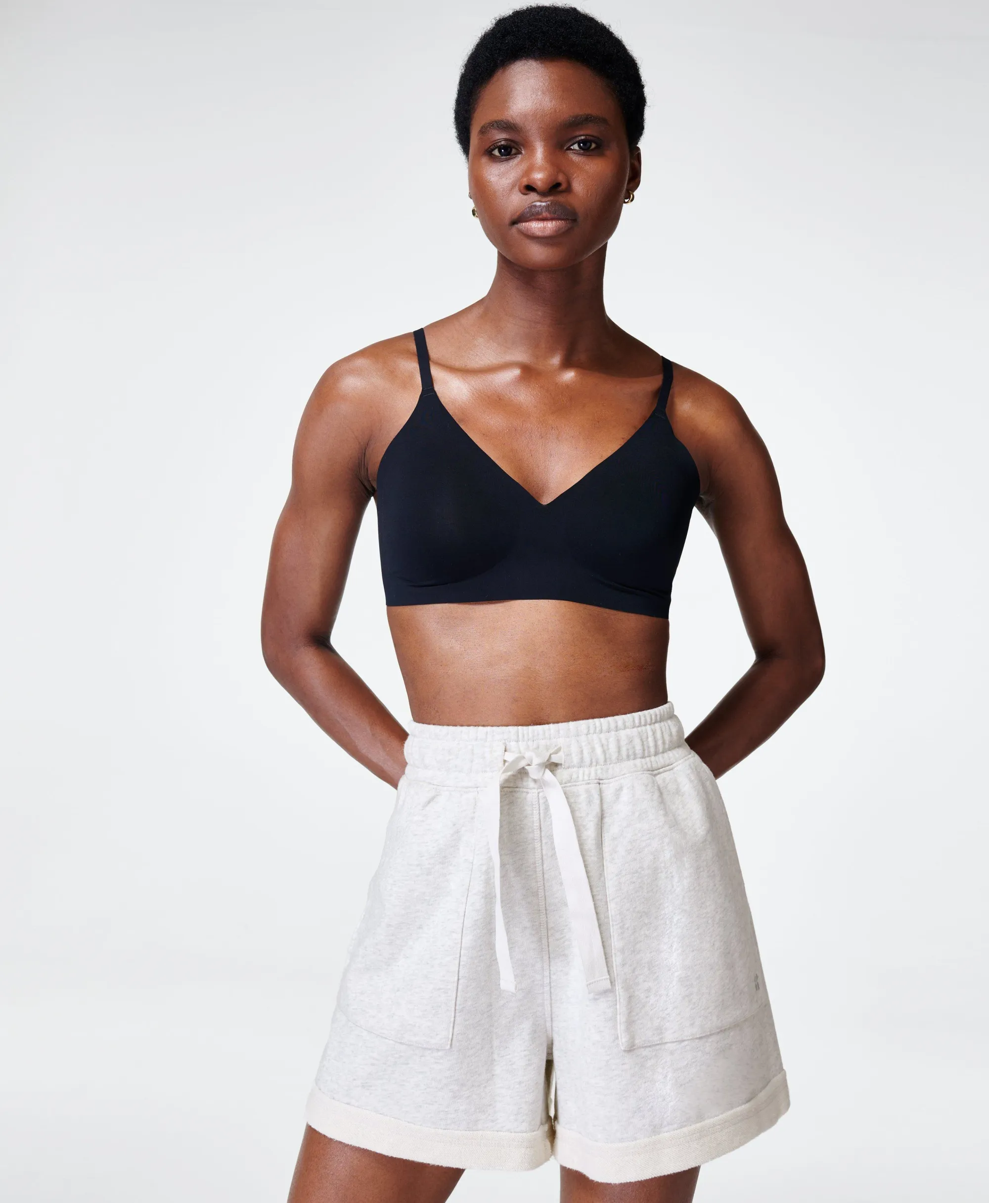 Sweaty Betty Barely There T-Shirt Bra, Black, Women's XS