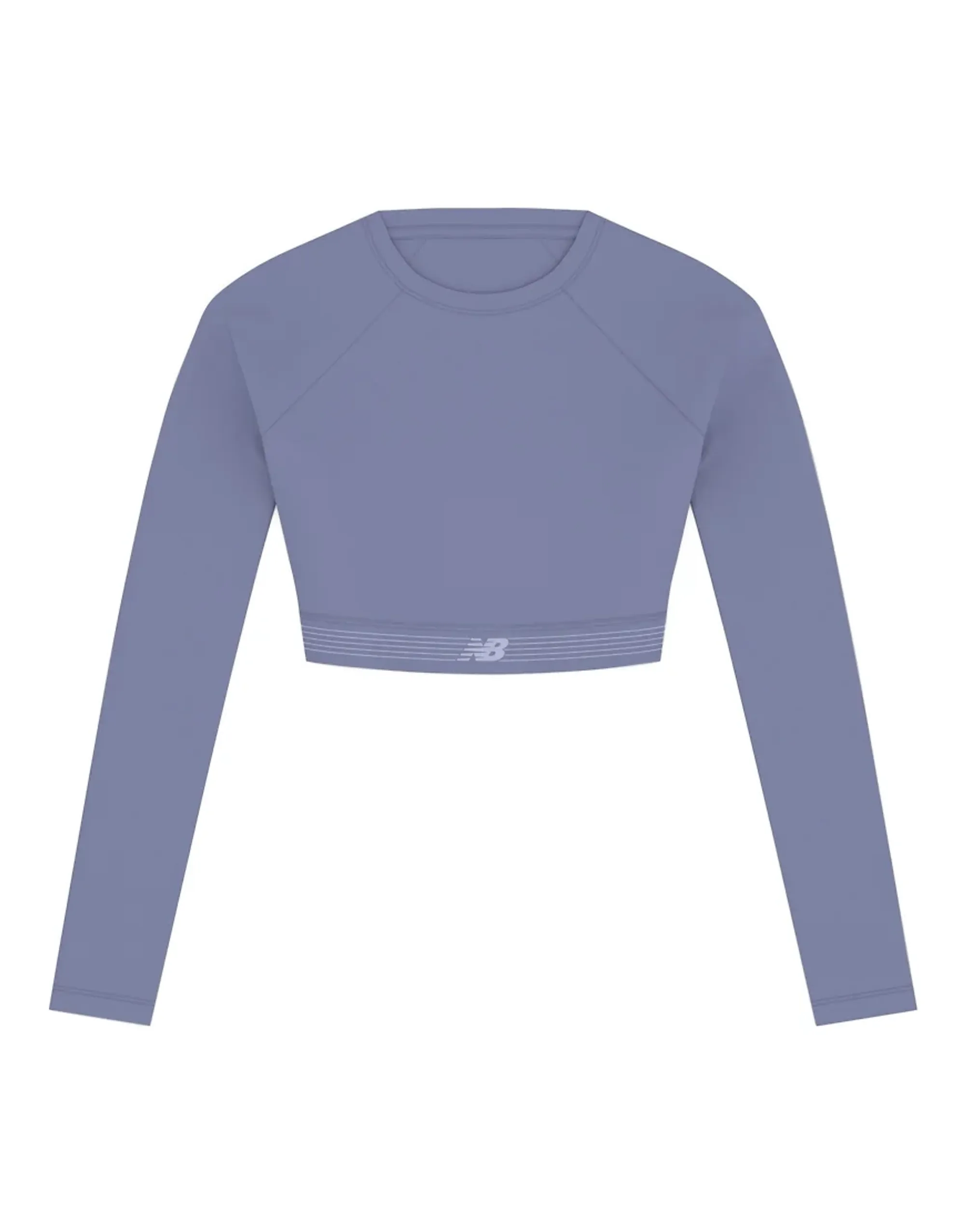 New Balance Ac Fitted Long Sleeve In Dark Smoked Violet-Purple