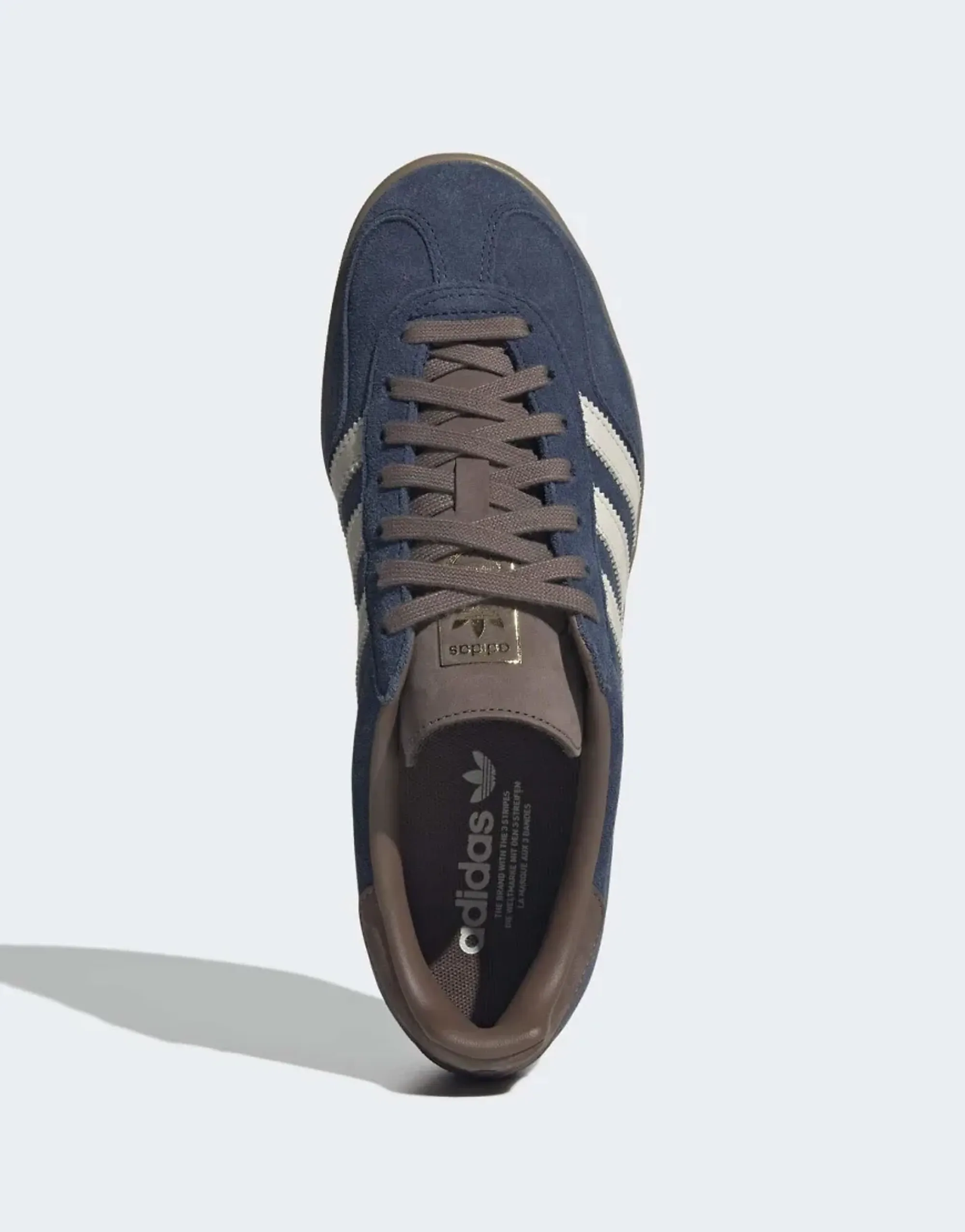 Adidas Originals Gazelle Indoor Shoes In Night Indigo / Off White-Purple