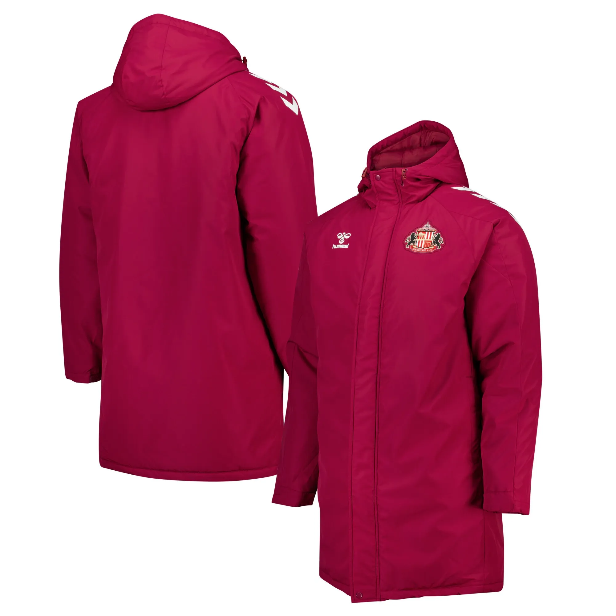 Sunderland Hummel Training Bench Jacket - Dark Red - Kids