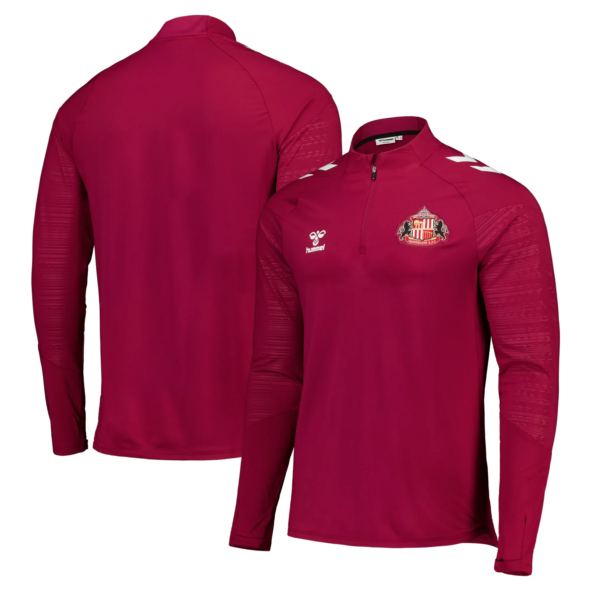 Sunderland Hummel Training Half Zip - Dark Red
