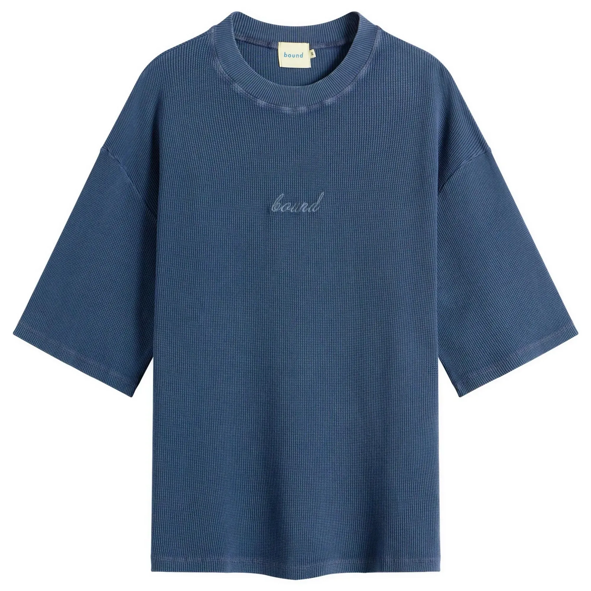 Bound Men's Acid Wash Organic Waffle T-Shirt Navy
