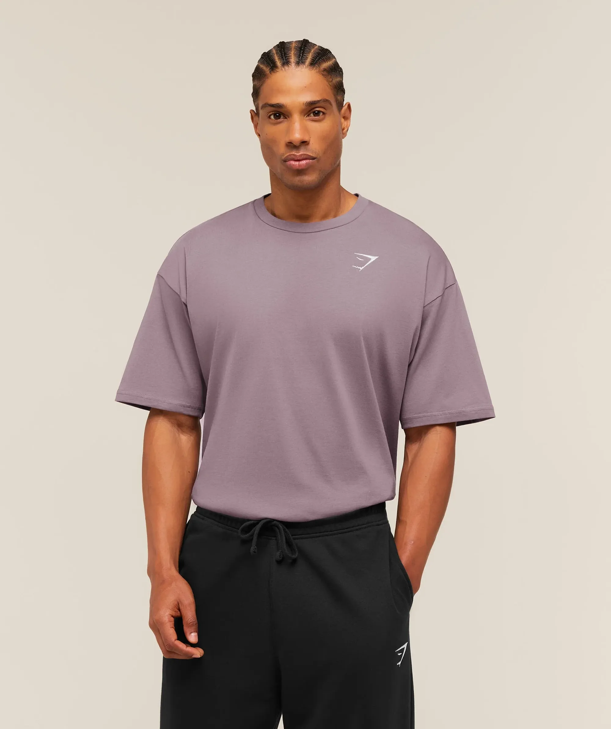 Gymshark Crest Oversized T-Shirt - Dusk Purple