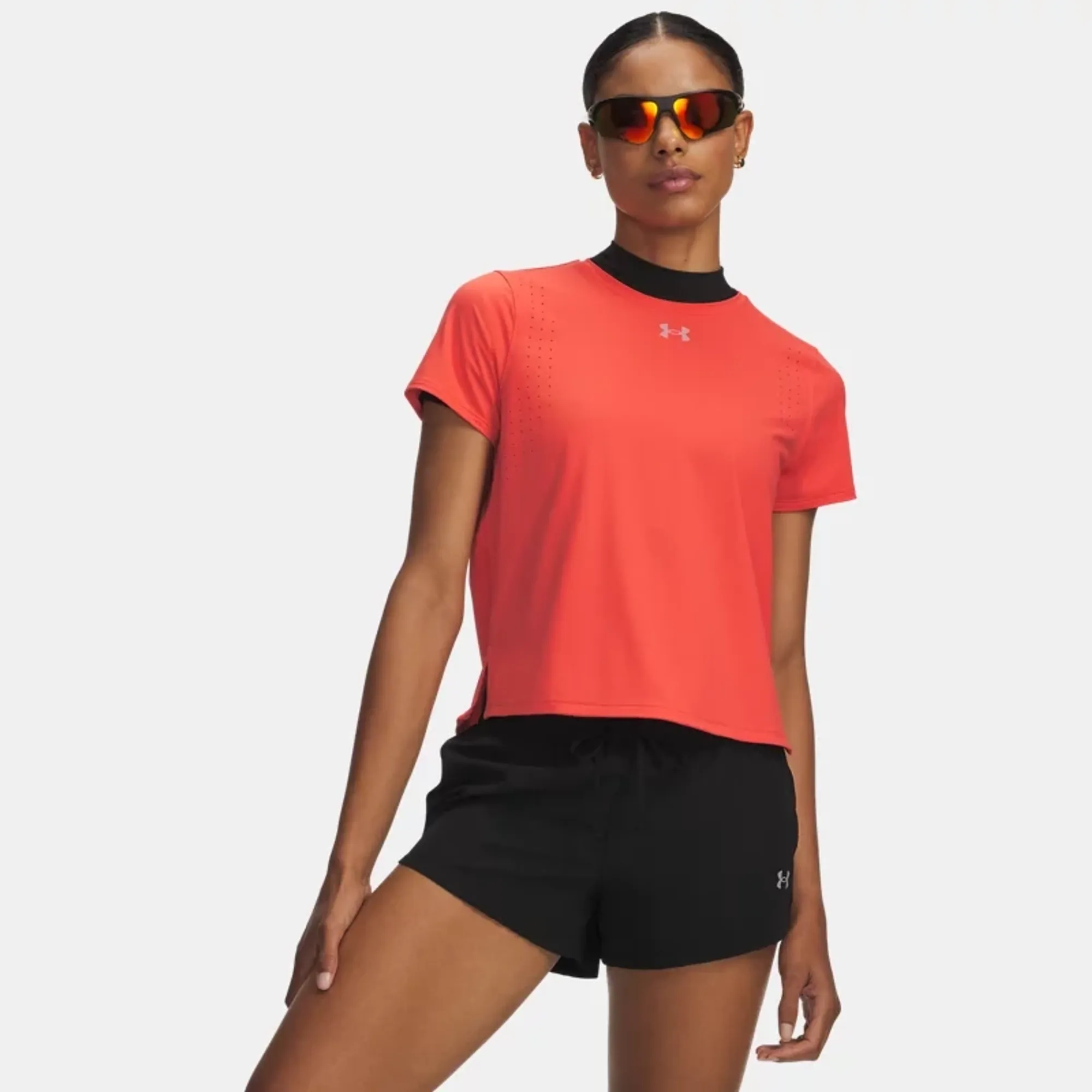 Under Armour  Velociti Pro Women's Short Sleeve Electric Tangerine / Reflective L