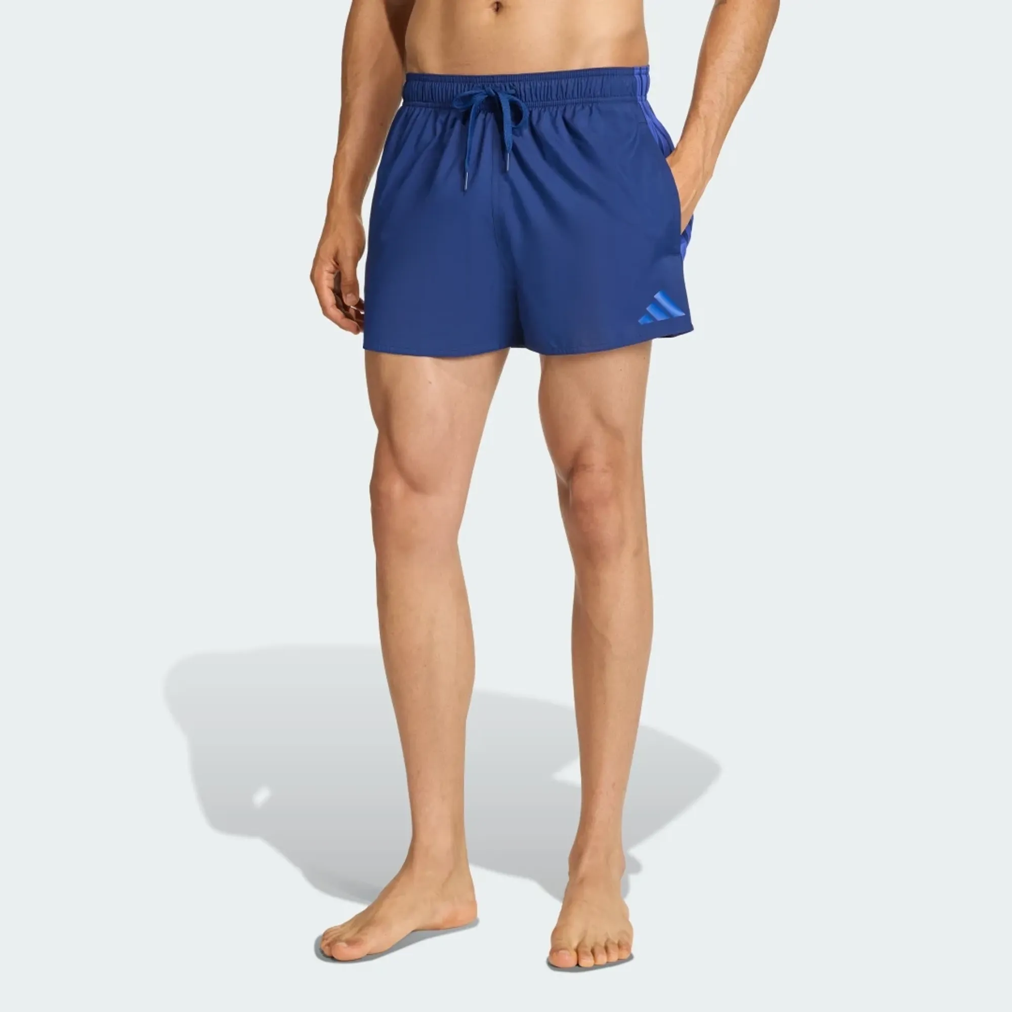 Adidas Performance 3-Stripes Swim Shorts 3-Inch In Dark Blue