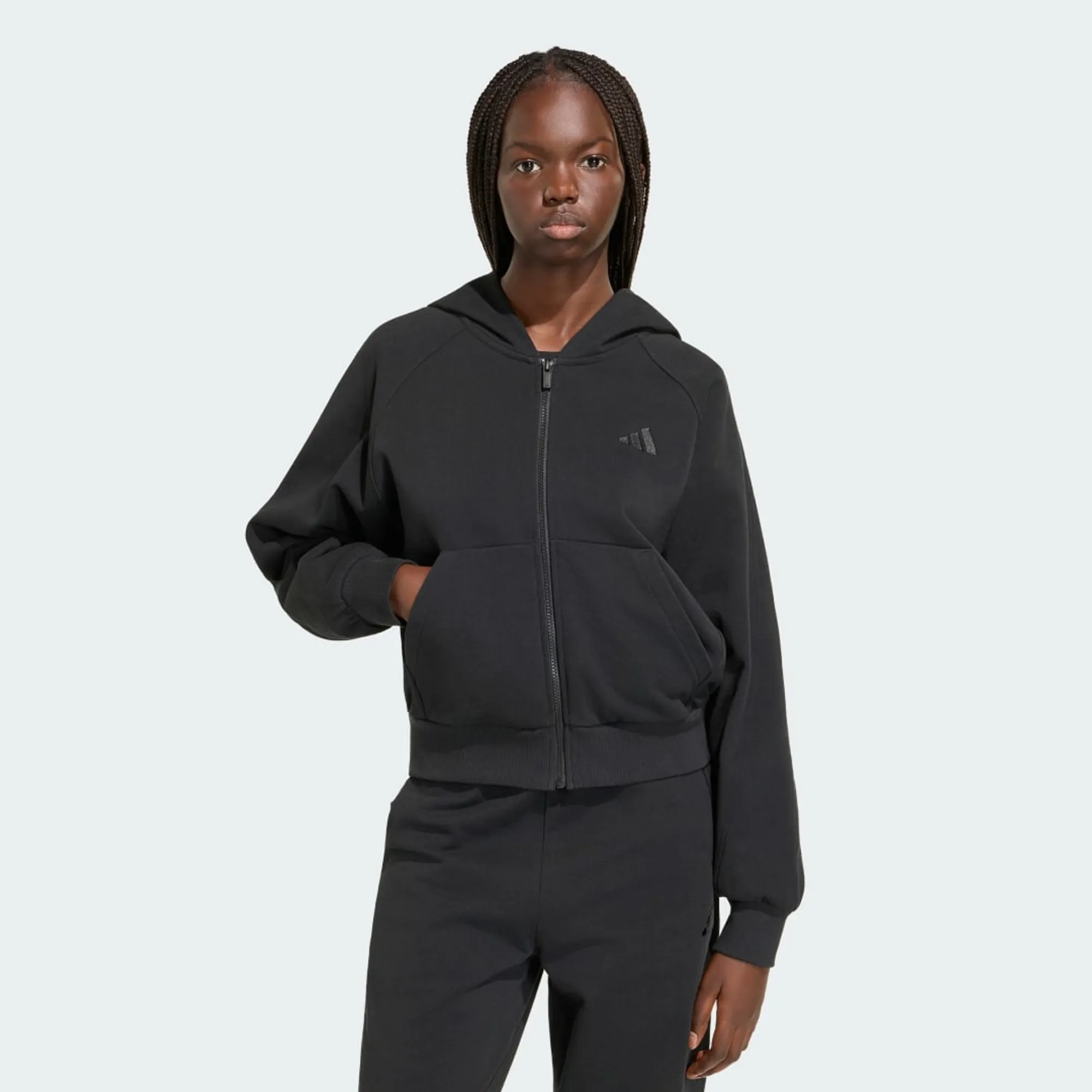 adidas ADIDAS KIT SMALL LOGO FULL ZIP HOODIE