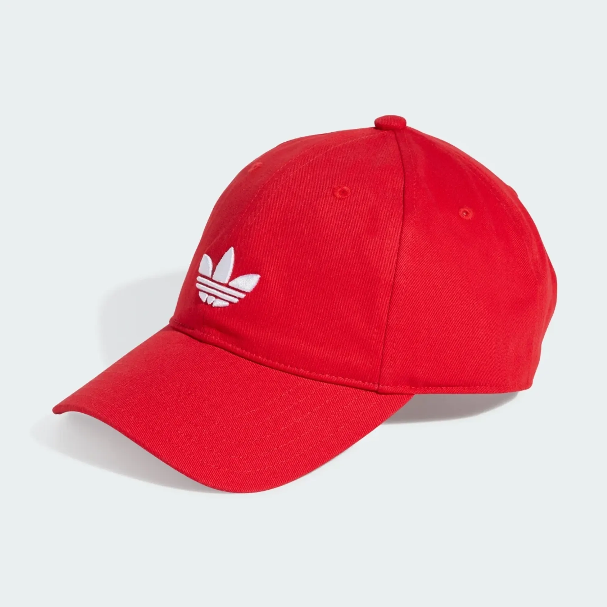 Adidas Originals Adicolor Classic Trefoil Baseball Cap In Red