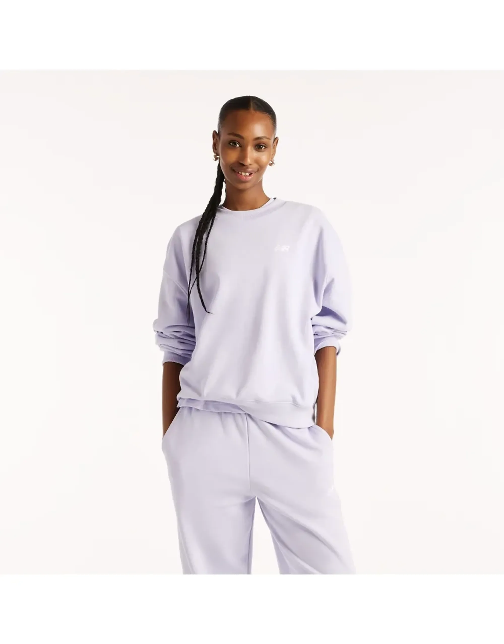 New Balance Sport Essentials French Terry Crew In Smoked Violet-Purple