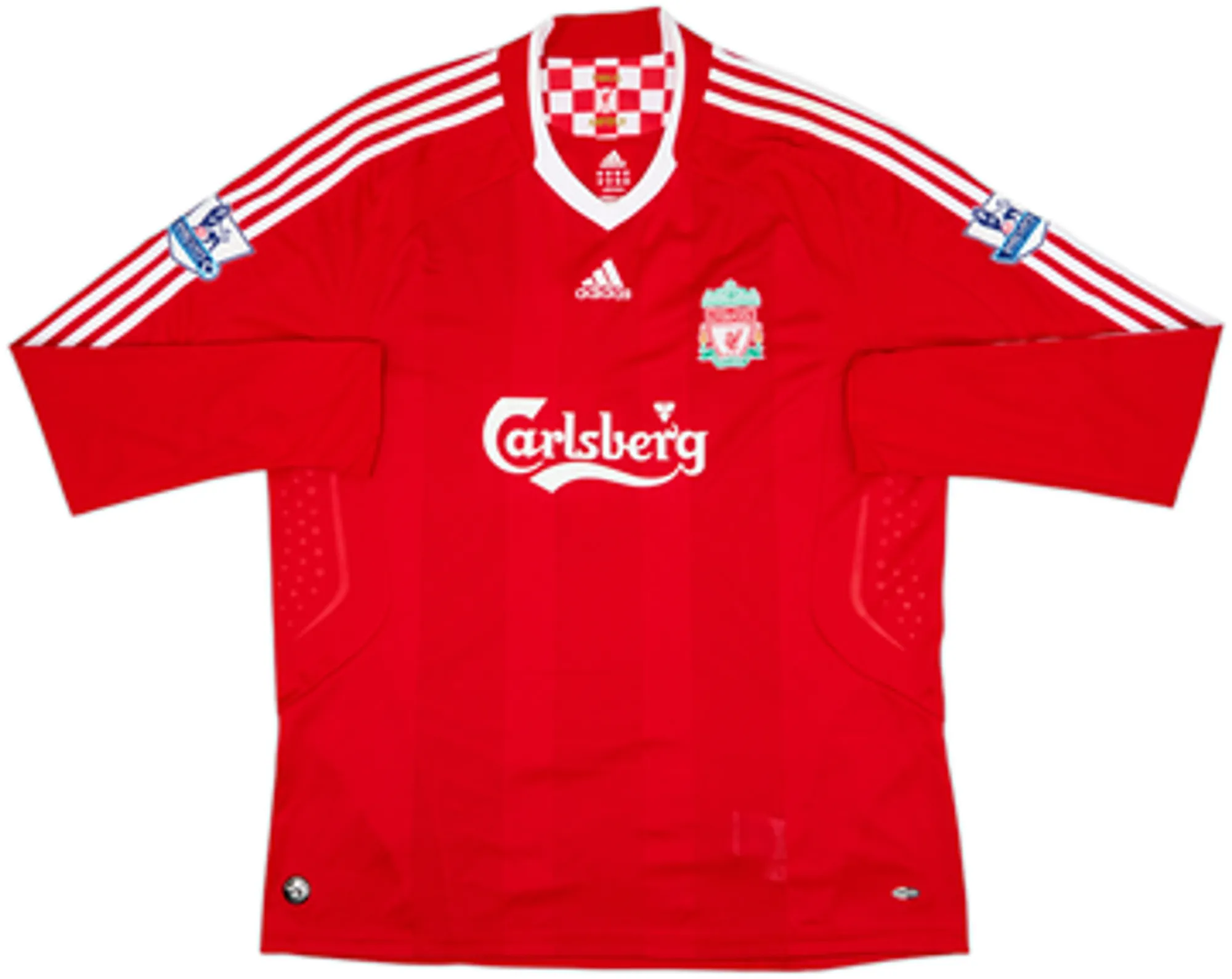 2008-10 Liverpool Home L/S Shirt Johnson #2  - 9/10 - (XXL)