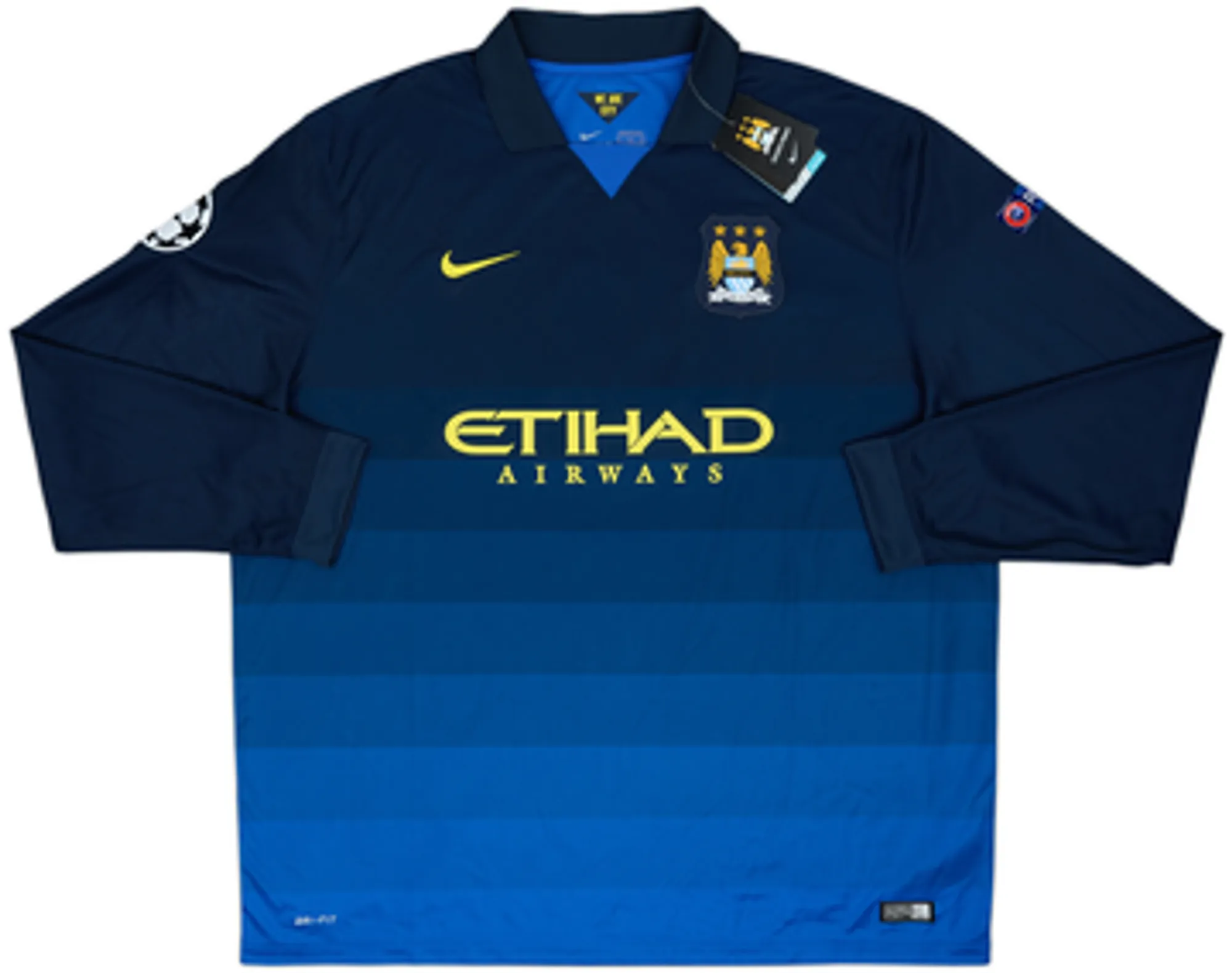 2014-15 Manchester City Away L/S Shirt Kompany #4 (3XL)