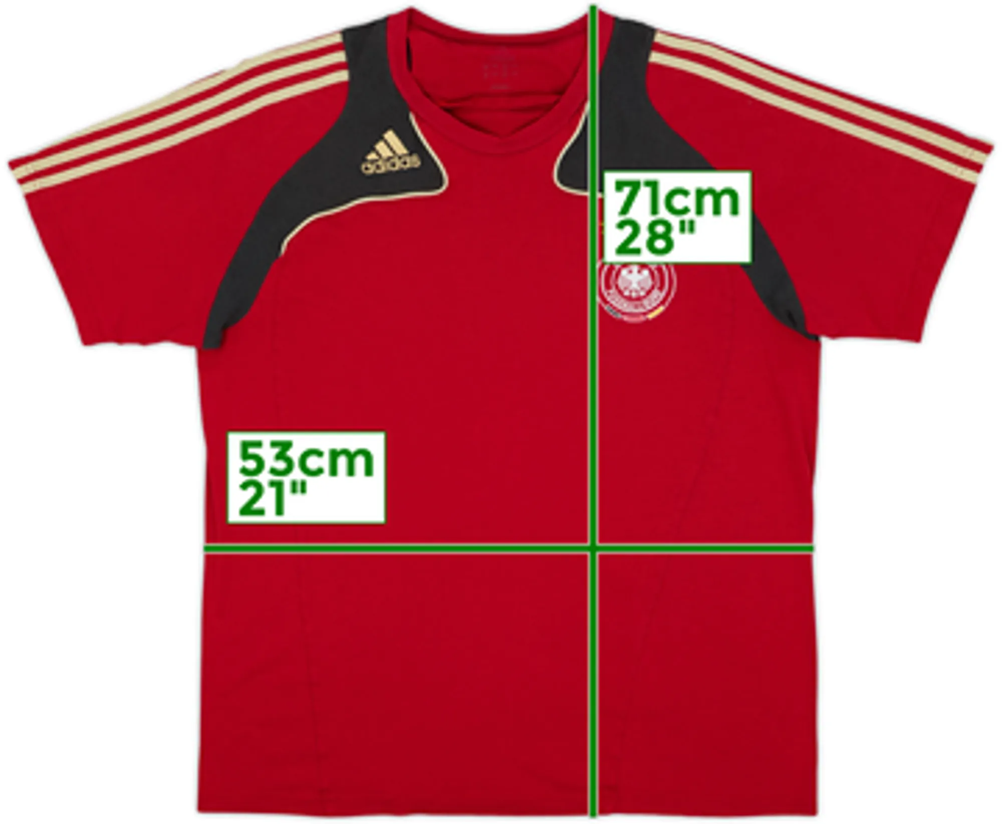 2008-09 Germany adidas Cotton Tee - 7/10 - (L)