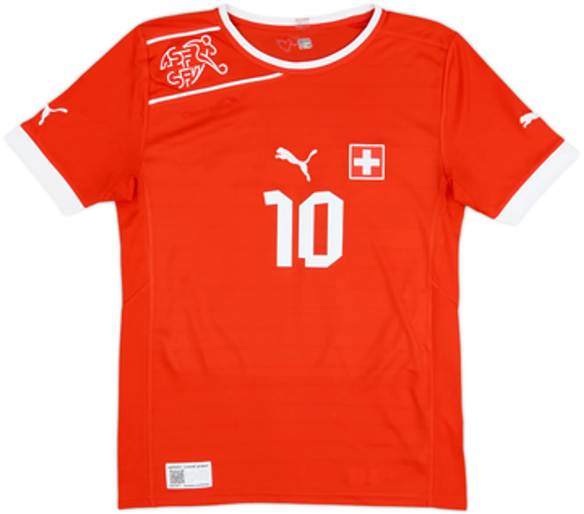 2012-13 Switzerland Home Shirt Xhaka #10 - 5/10 - (S)