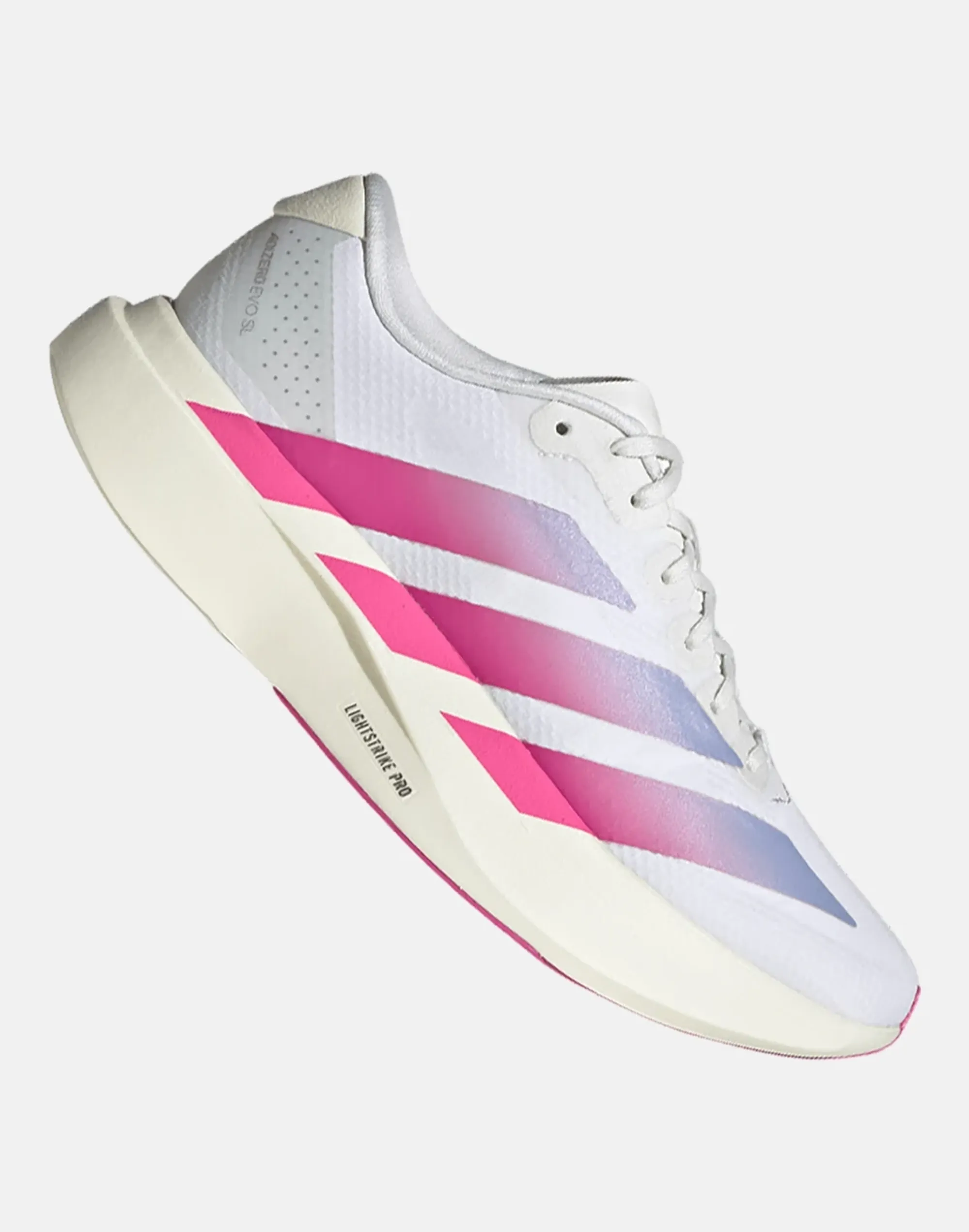 Women's adidas Adizero Evo Sl Woven Running Shoes in Pink 