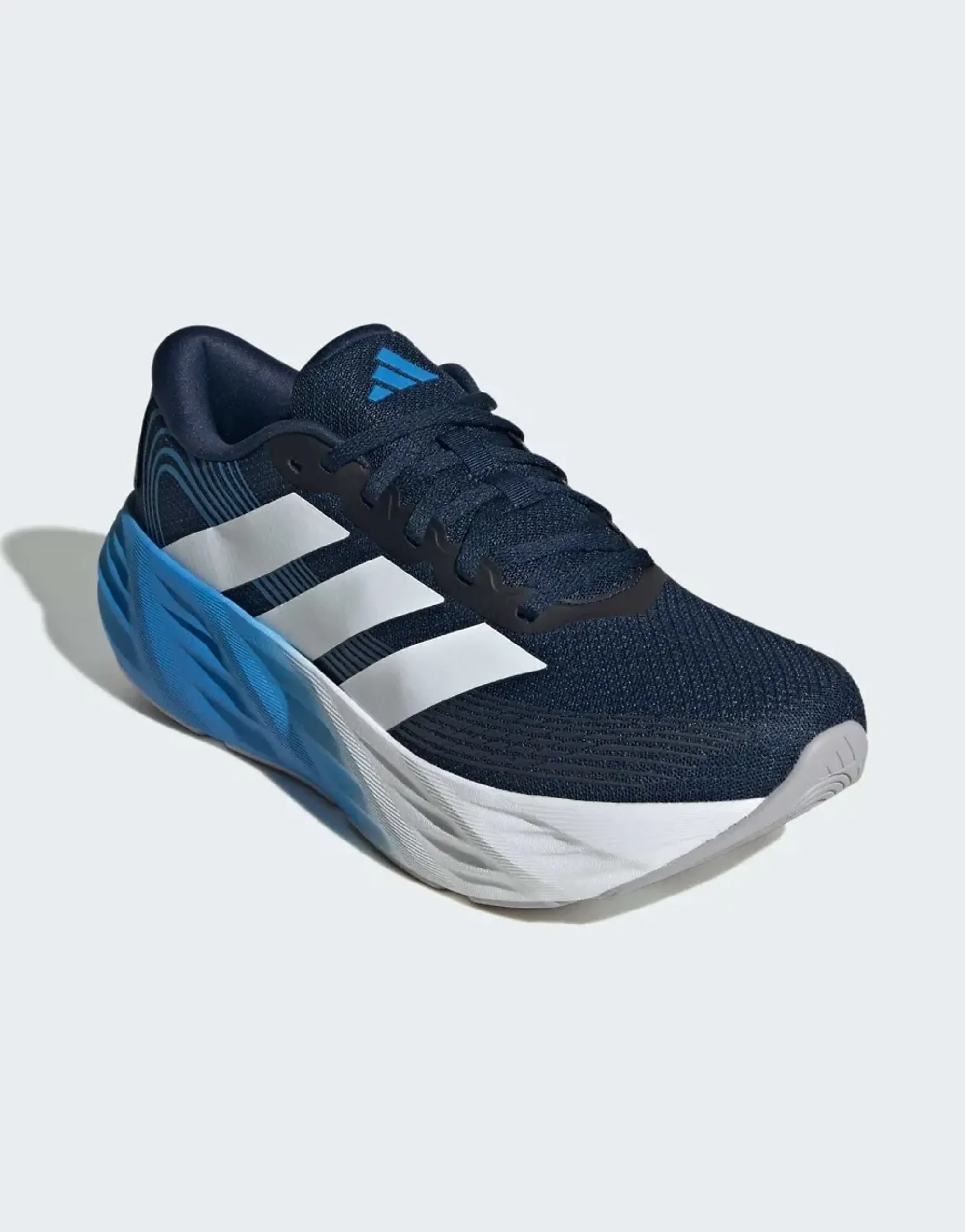 Adidas Performance Galaxy 8 Running Shoes In Night Indigo / Cloud White-Purple