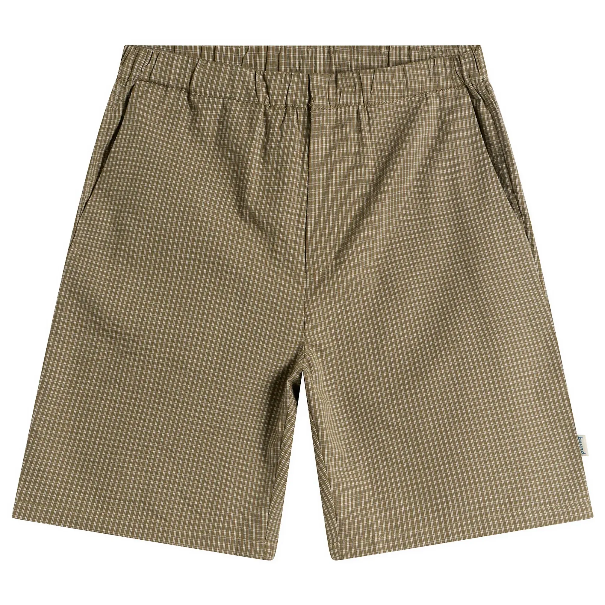 Bound Men's Gingham Shorts Olive