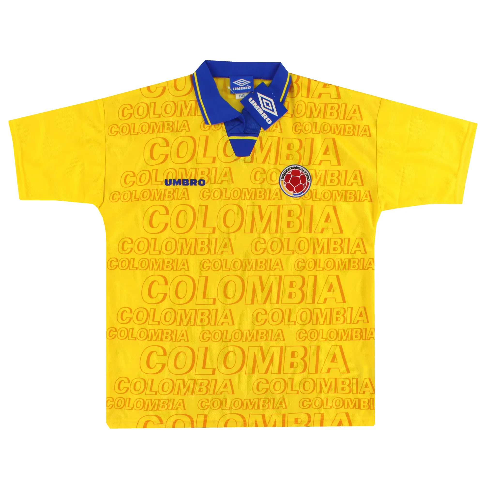1995-96 Colombia Umbro Home Shirt *w/tags* M - Colombia / w/tags 