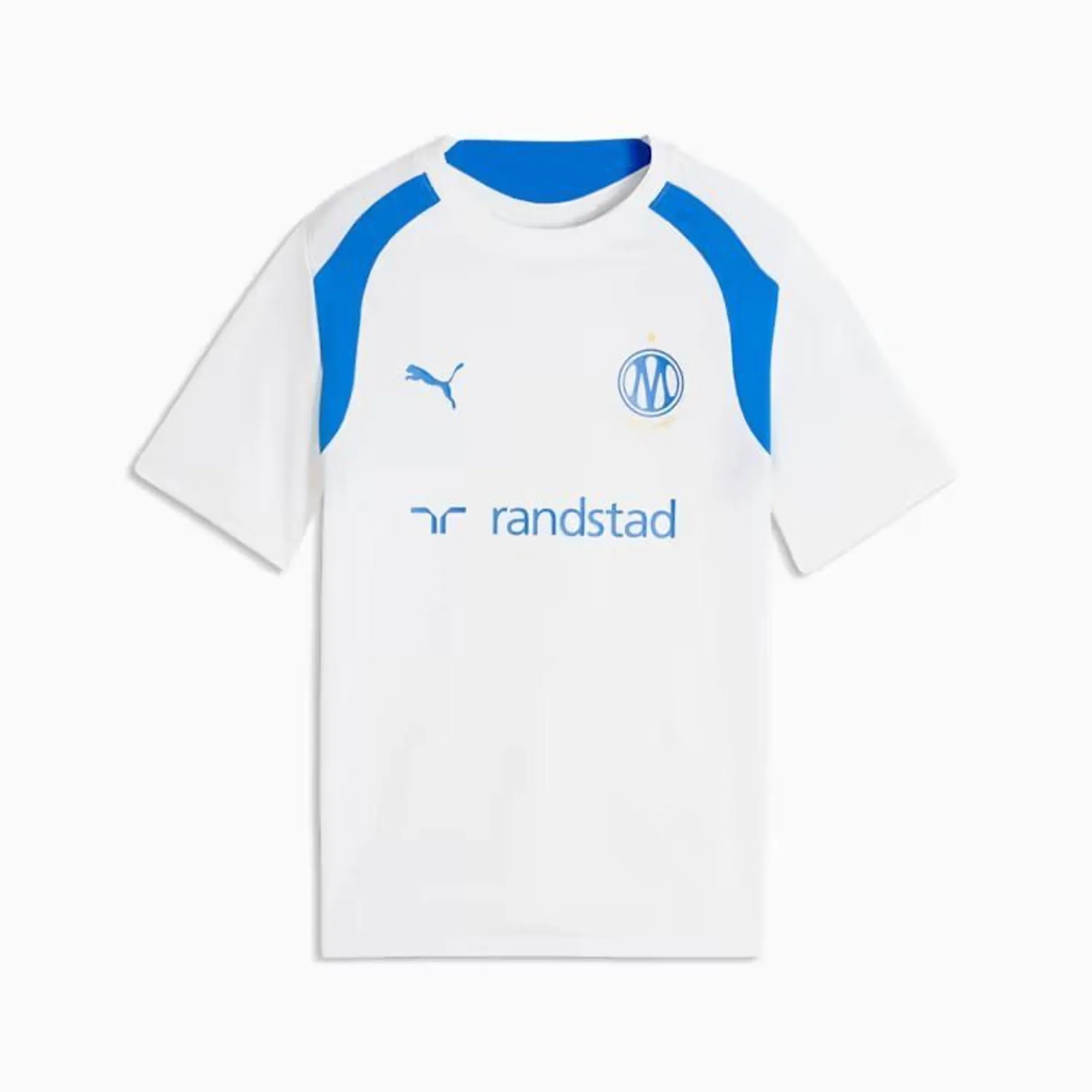 Marseille Training T-Shirt - White/Team Royal Blue Kids - ['White']