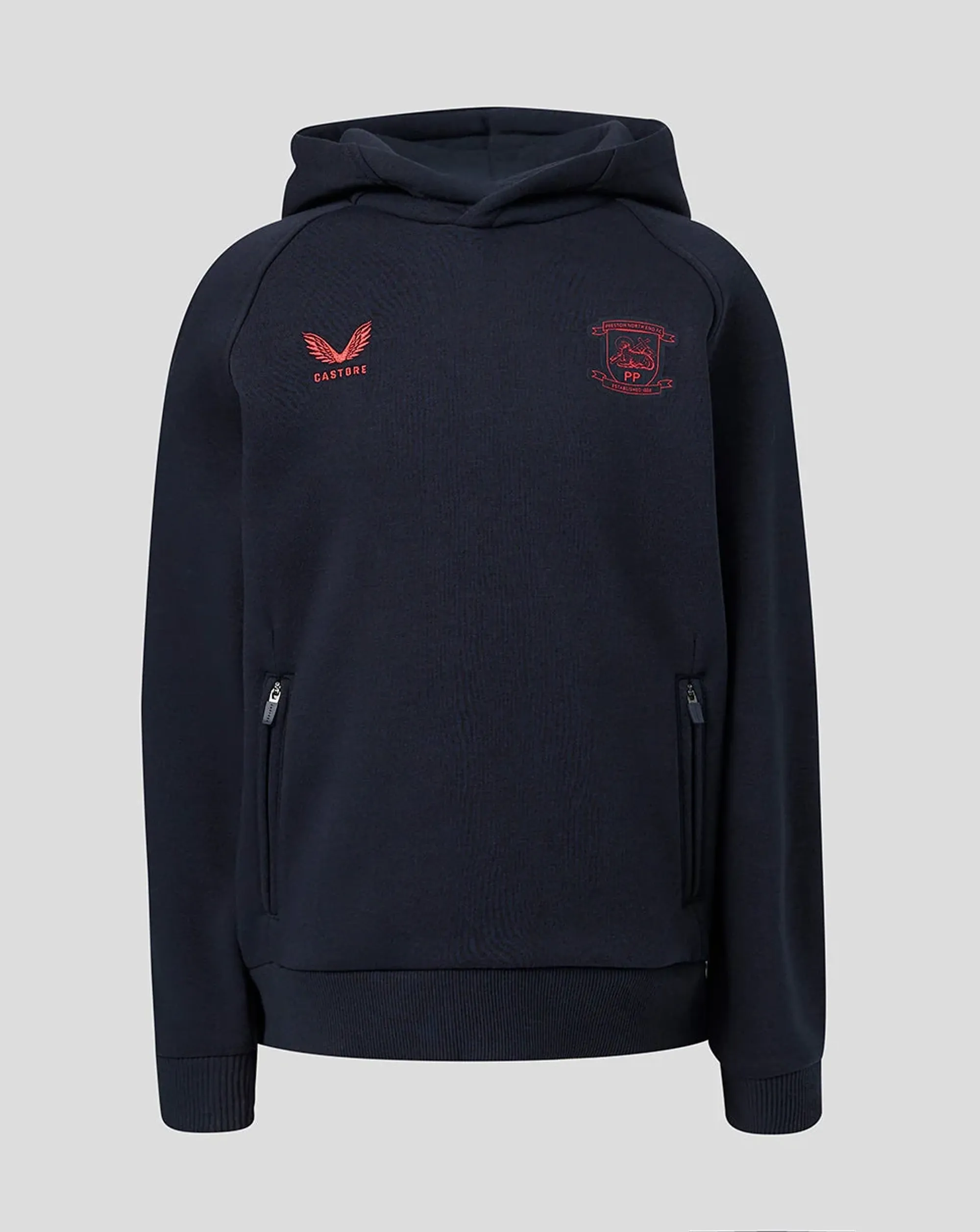 Castore Preston North End Junior 26/27 Travel Adapt Fleece Hoodie