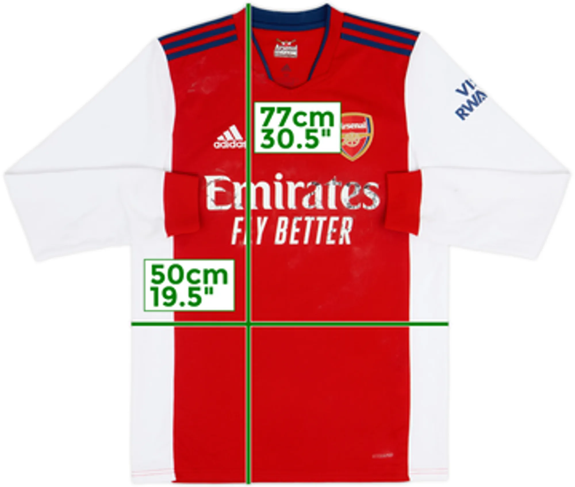 2021-22 Arsenal Home L/S Shirt - 4/10 - (M)