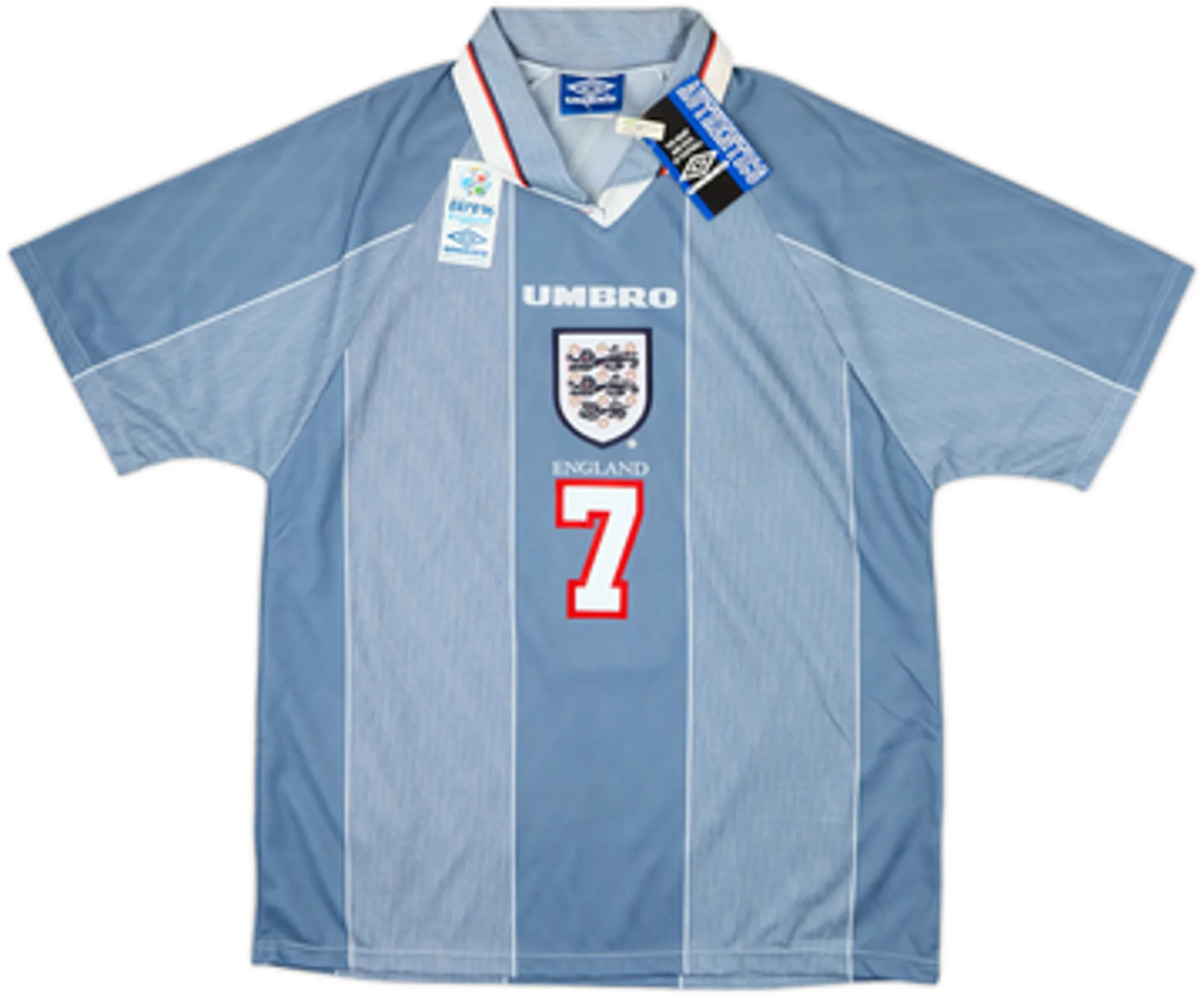 1996-97 England Away Shirt Beckham #7 (L)