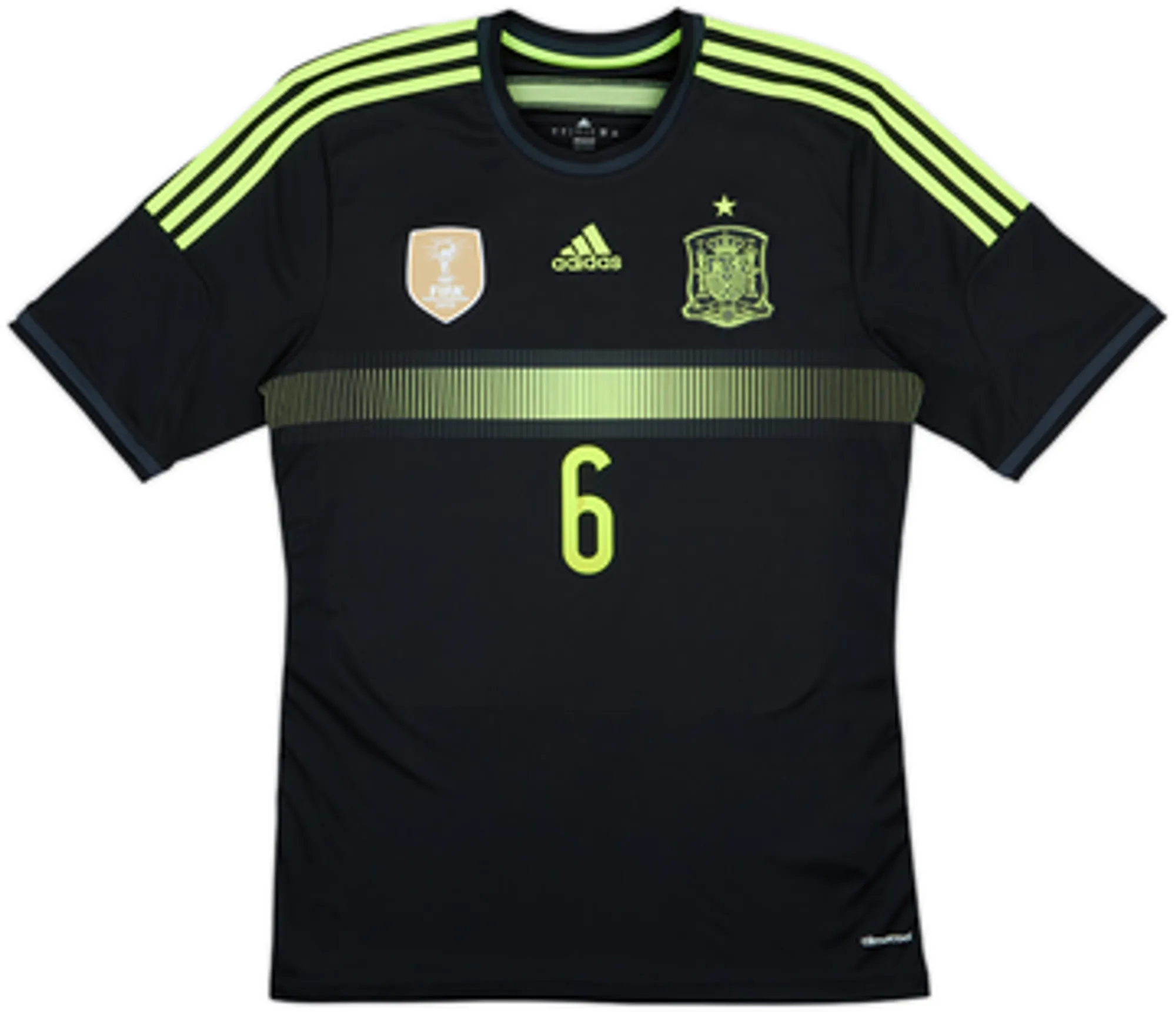 2013-15 Spain Away Shirt A.Iniesta #6 - 10/10 - (L)