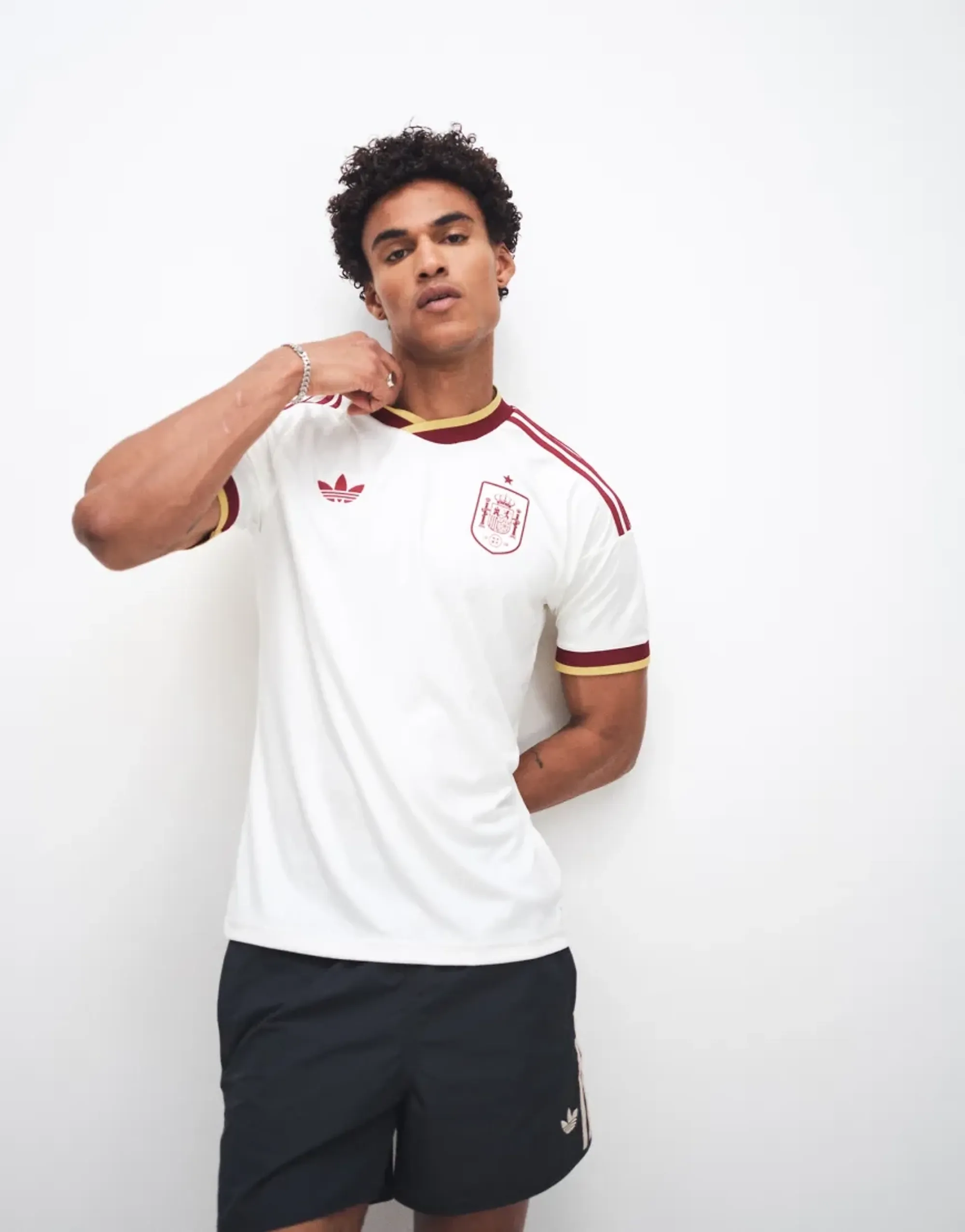 Adidas Football Spain World Cup 26 Away Shirt In White And Red