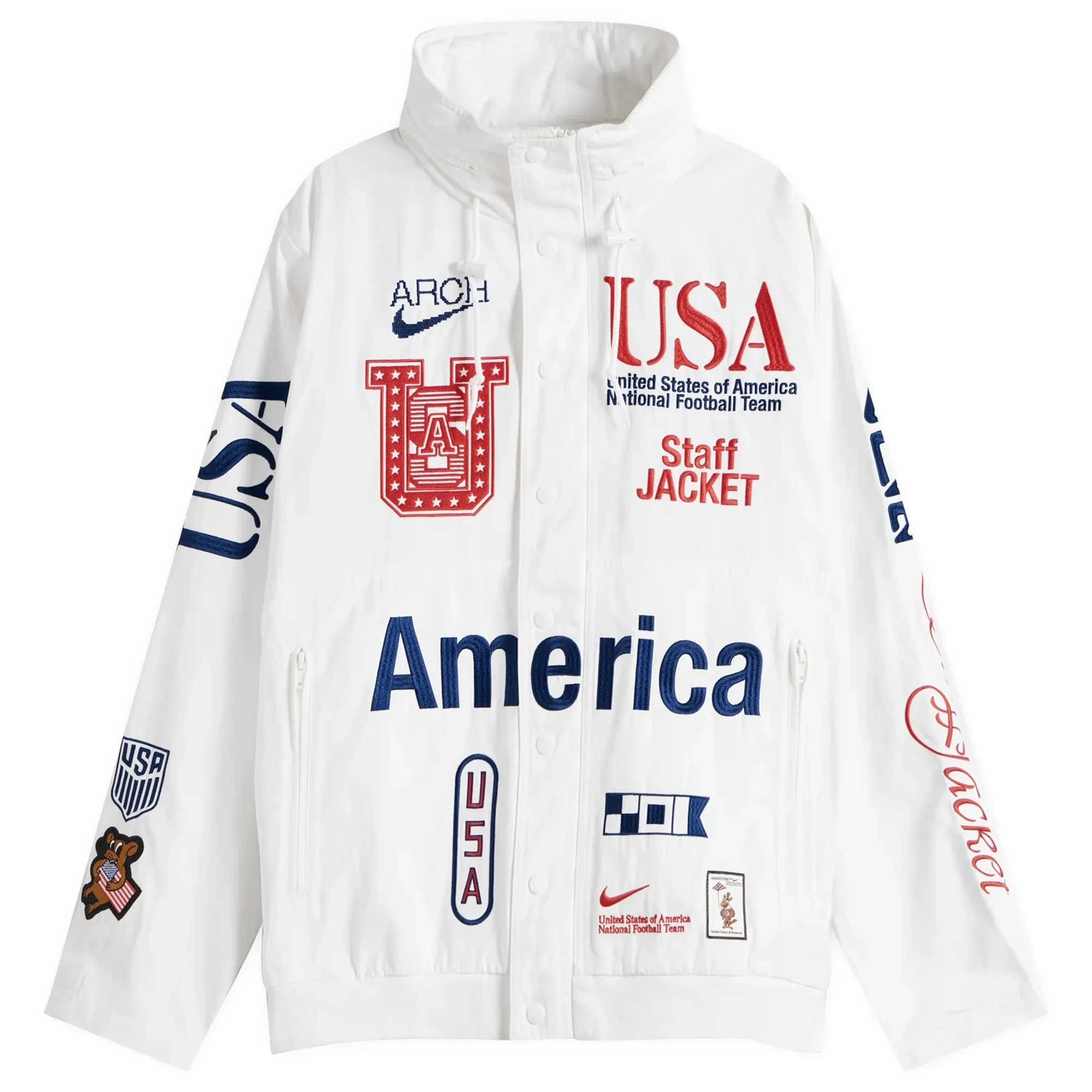 Nike Men's x Arch USA Staff Woven Jacket White