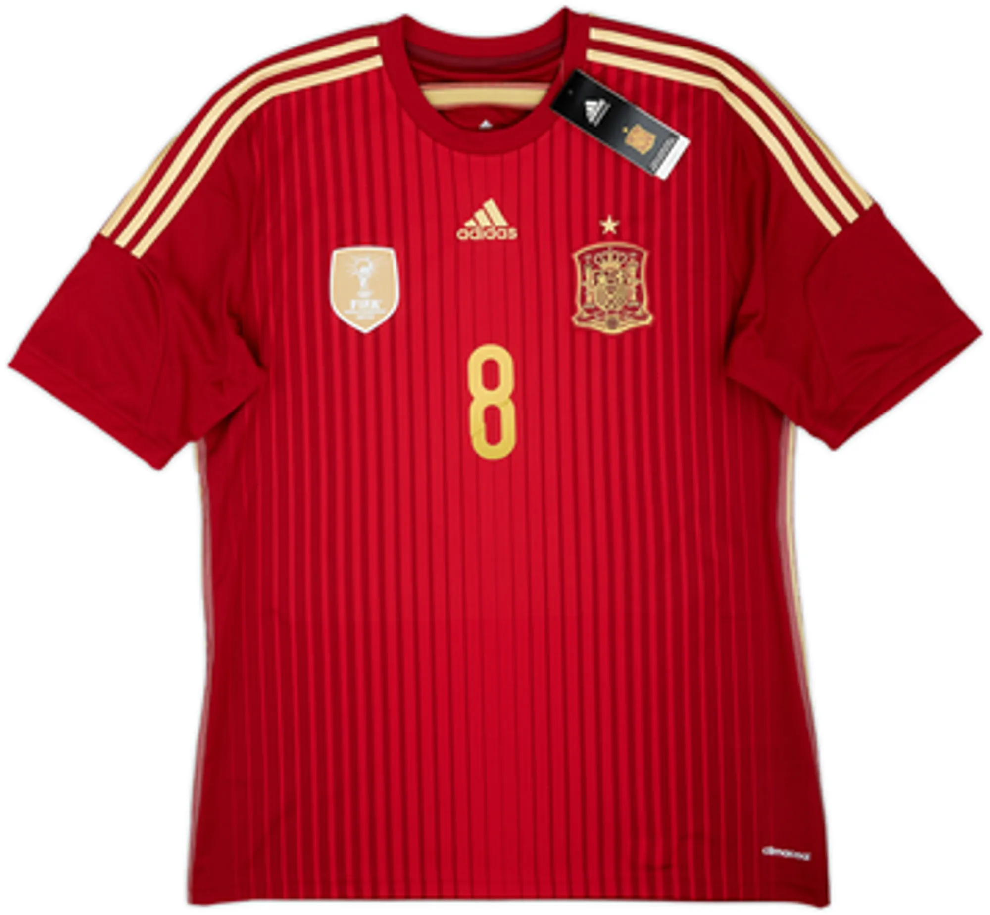 2013-15 Spain Home Shirt Xavi #8 (L)