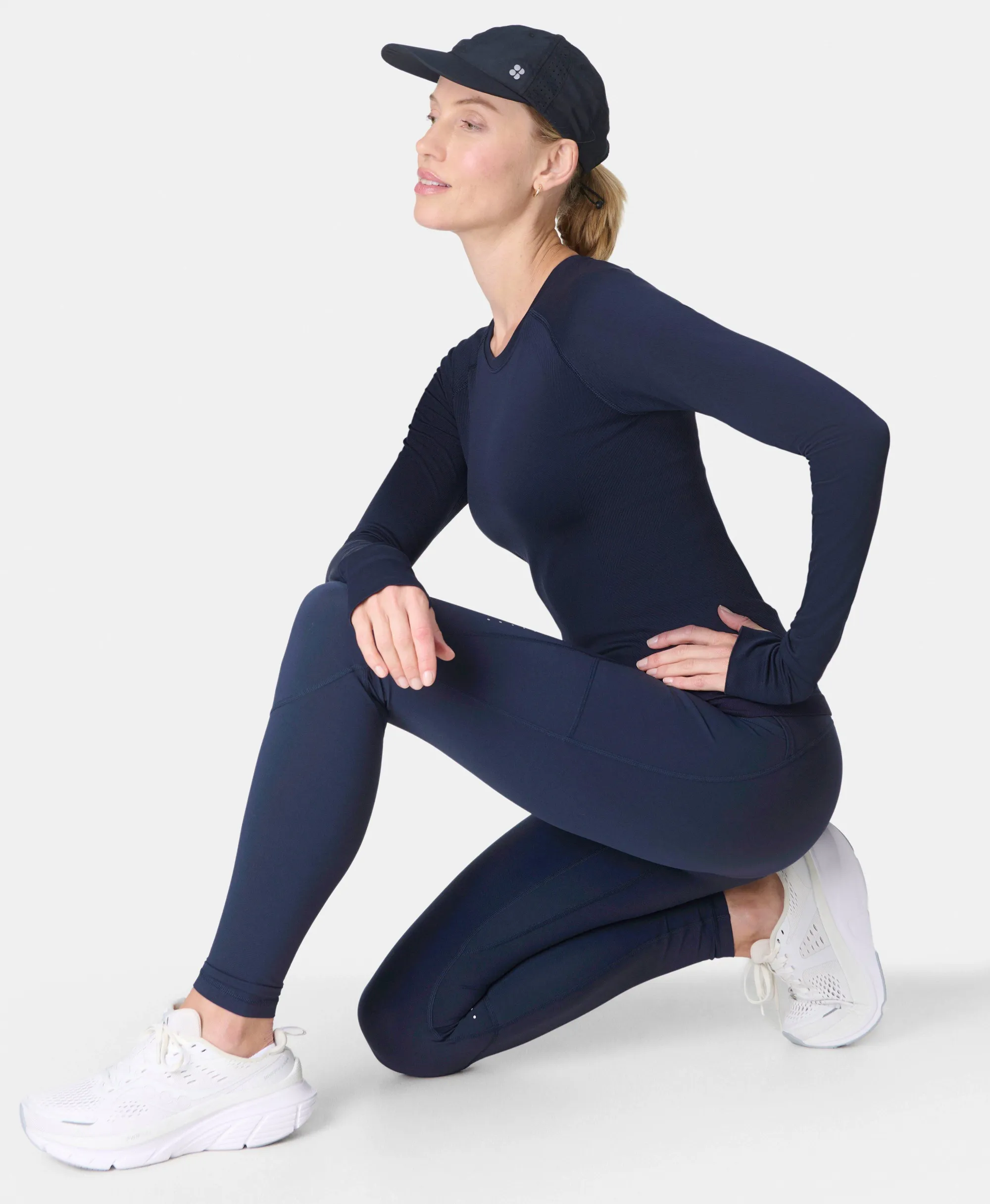 Sweaty Betty Runner's High Power Leggings, Blue, Women's XXS
