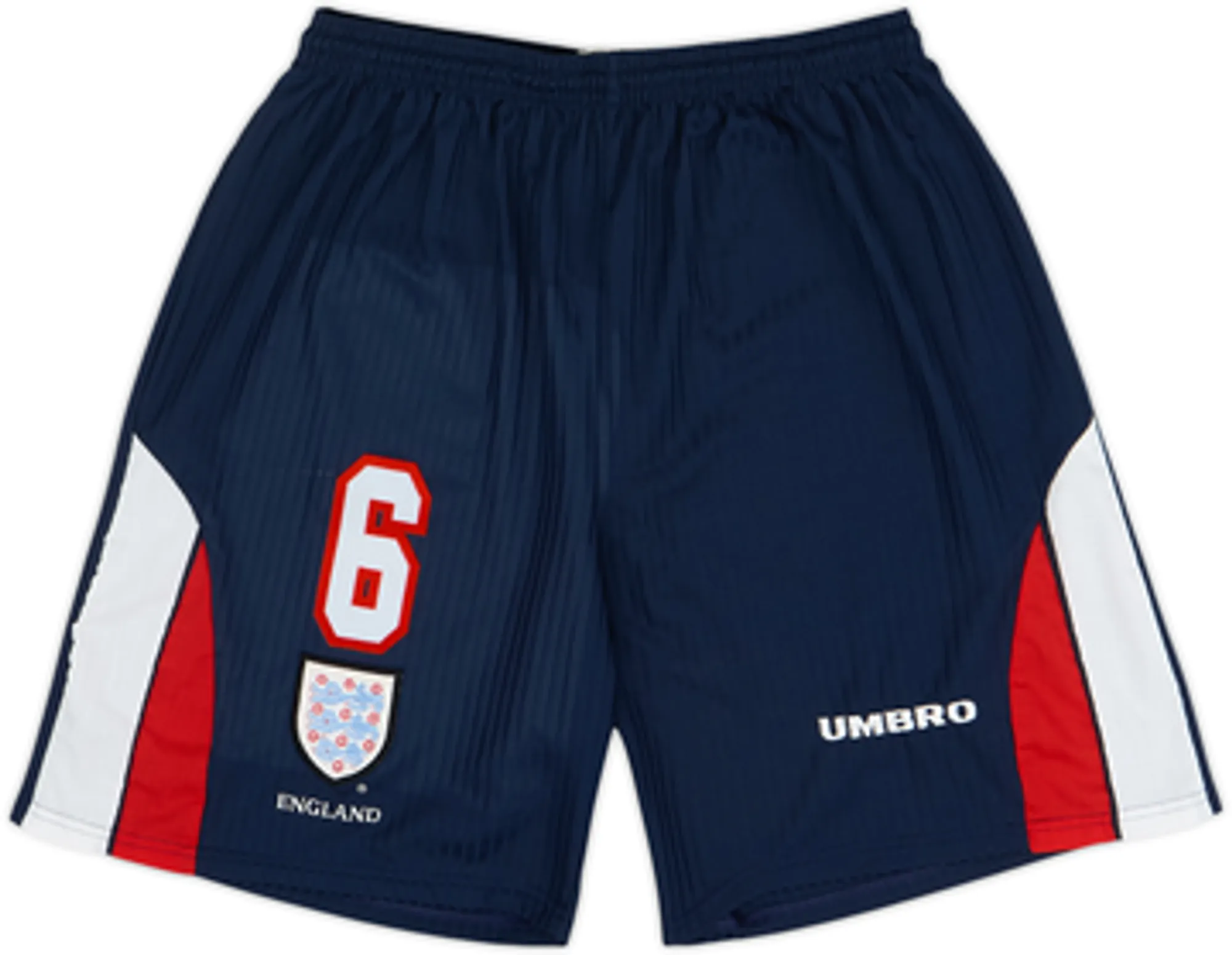 1998-00 England Player Issue Home Shorts #6 - 8/10 - (L)