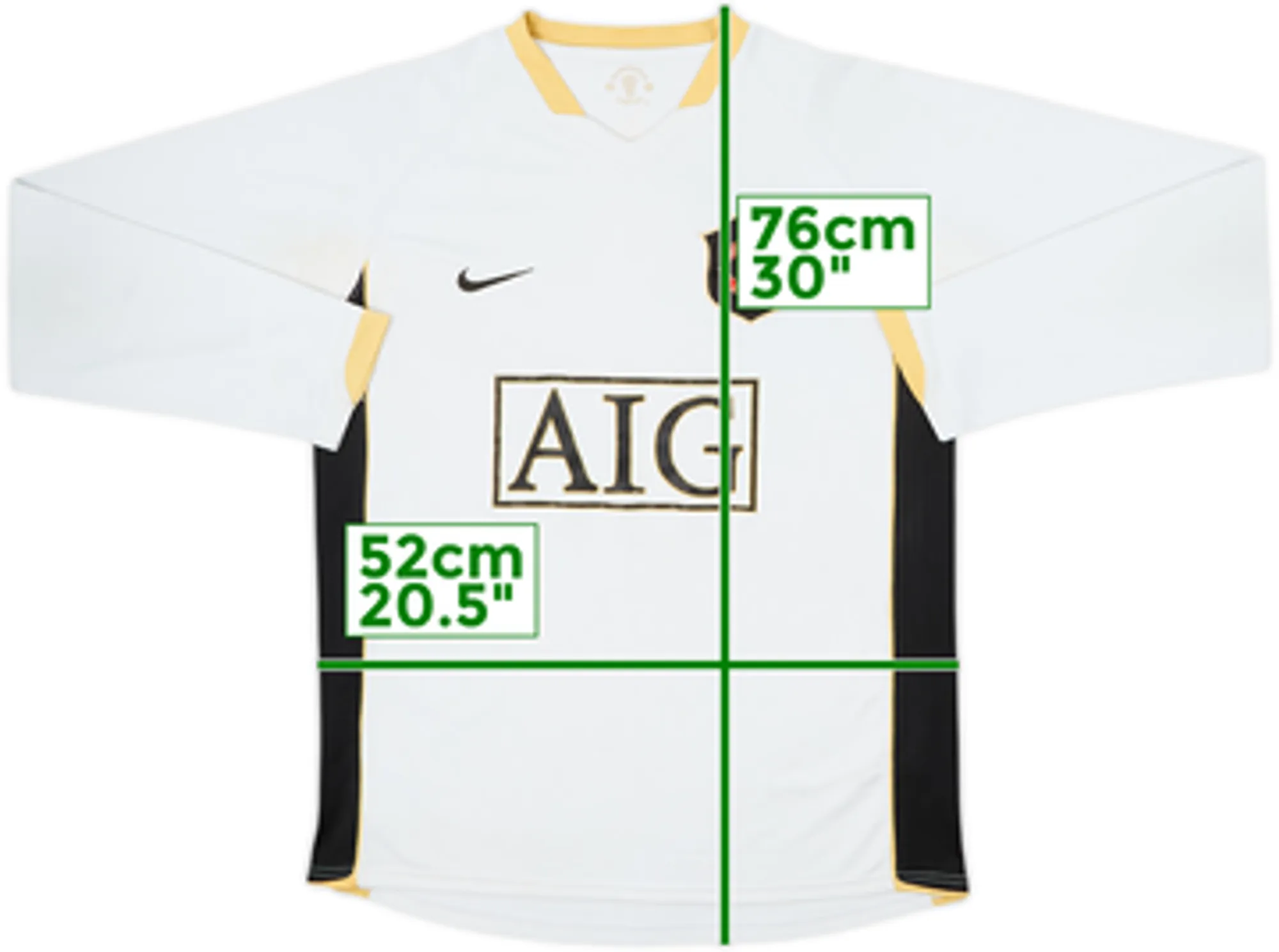 2006-08 Manchester United Away L/S Shirt - 4/10 - (L)
