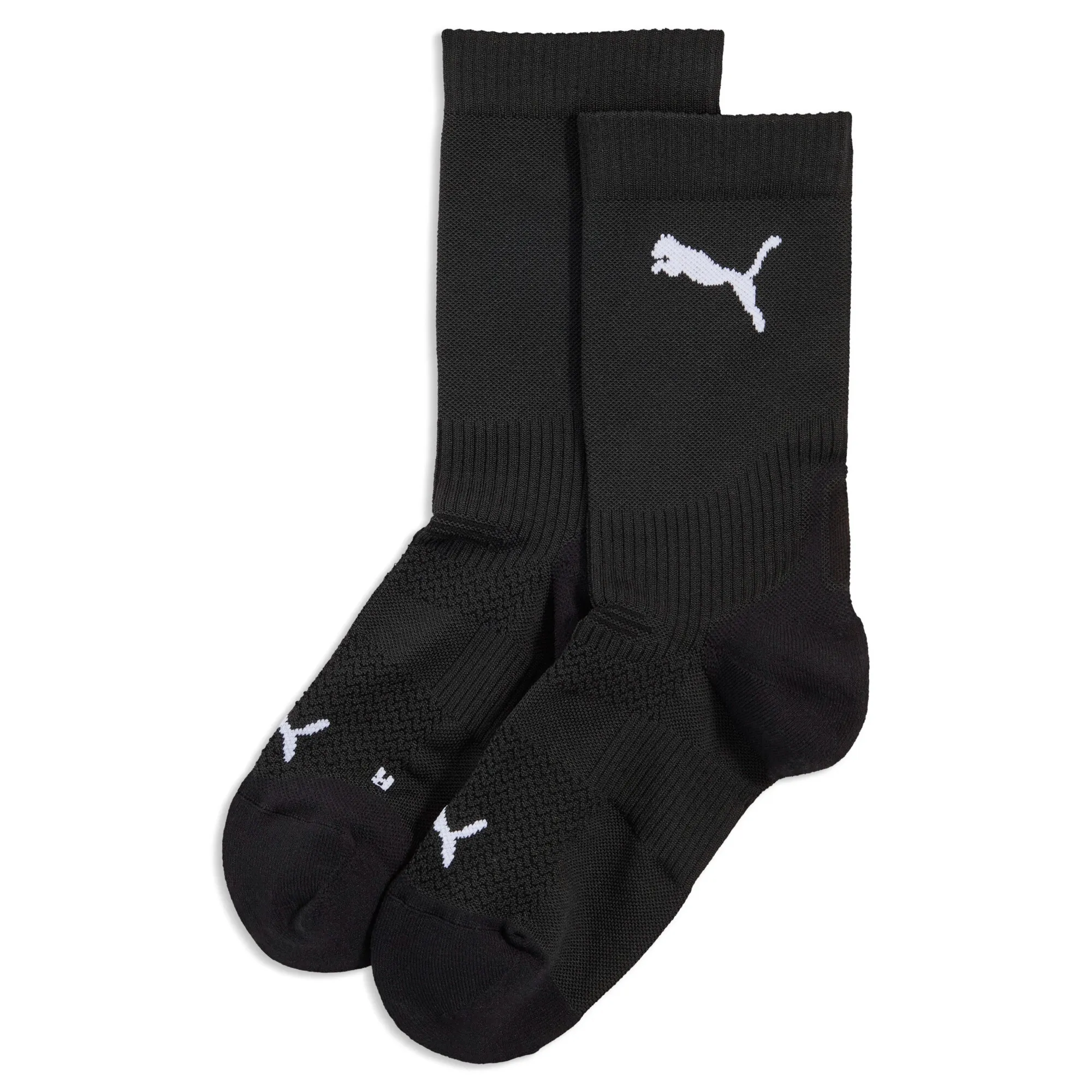 PUMA Elite Running Crew Socks Unisex in Black | Size 2.5-5