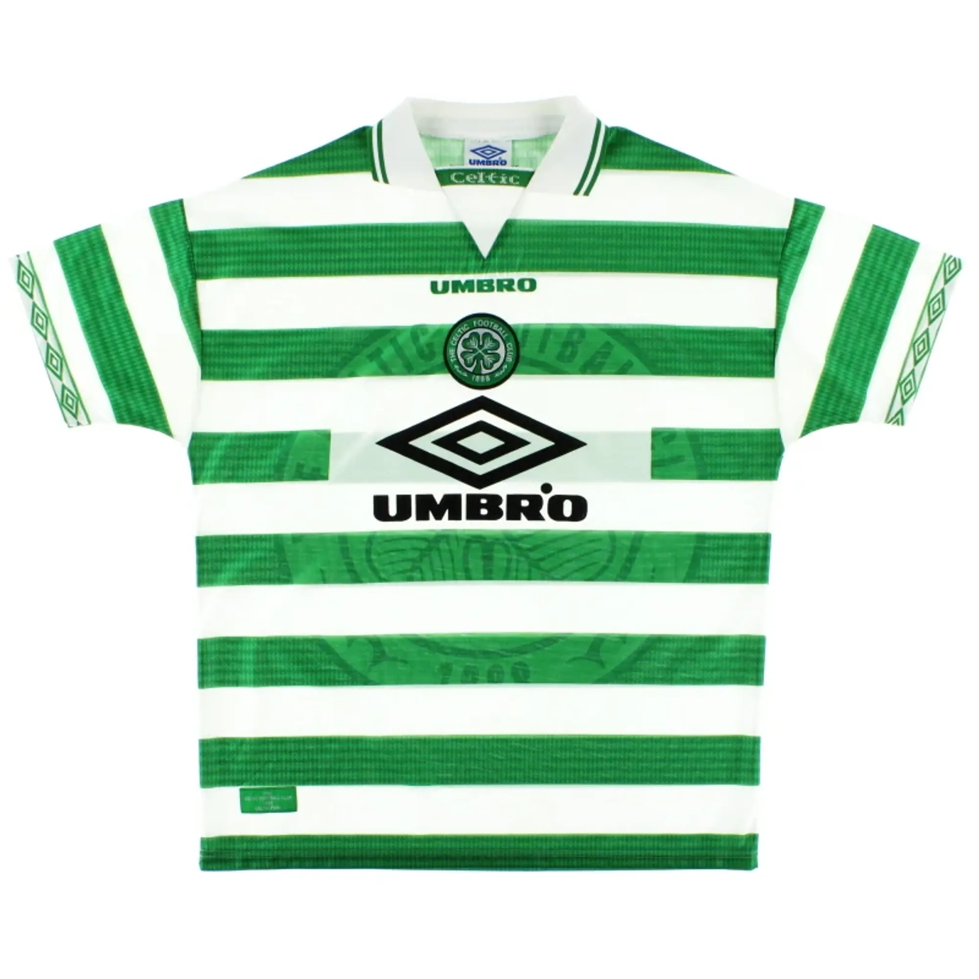 1997-99 Celtic Umbro Home Shirt L - Celtic / Excellent 