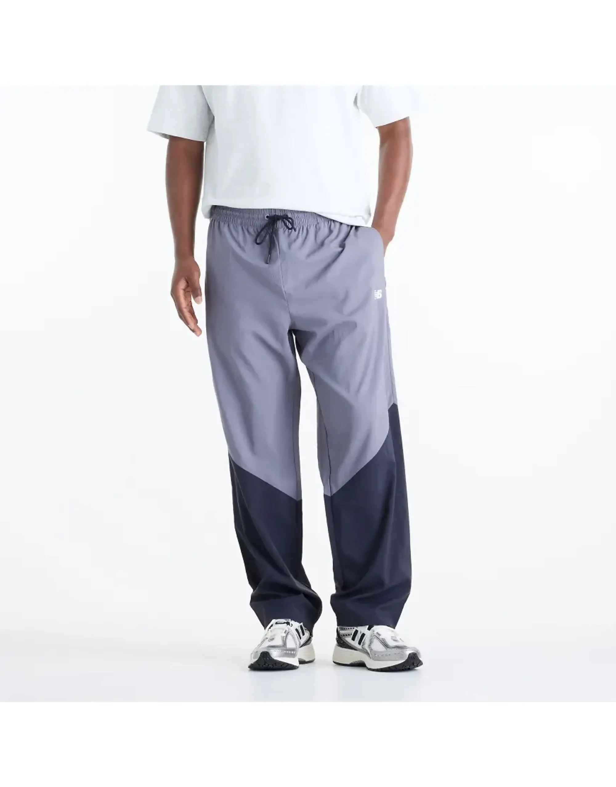 New Balance Men's Sport Legacy Pant in Grey/Blue Nylon
