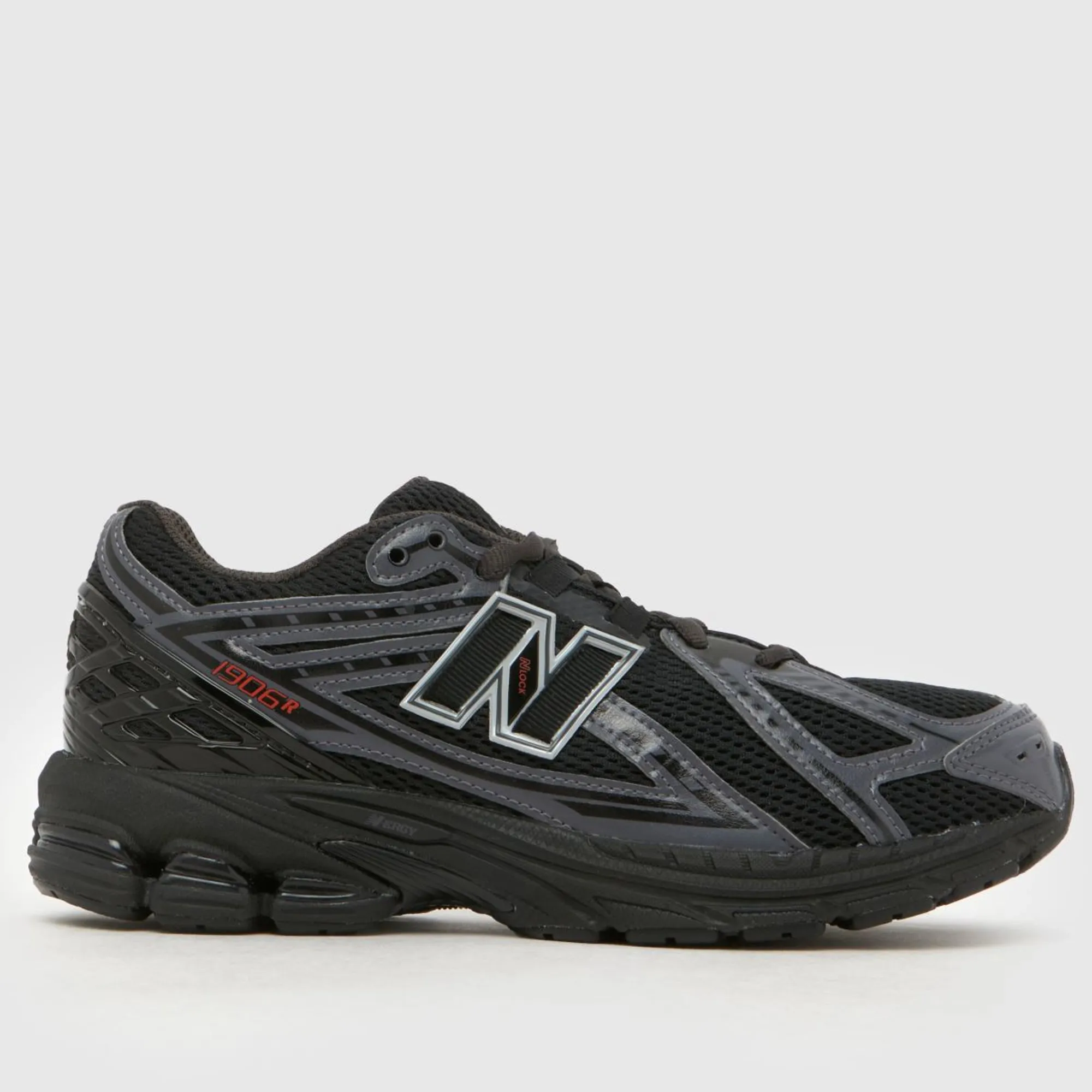 New Balance Kids 1906 Lace in Black/Grey Synthetic