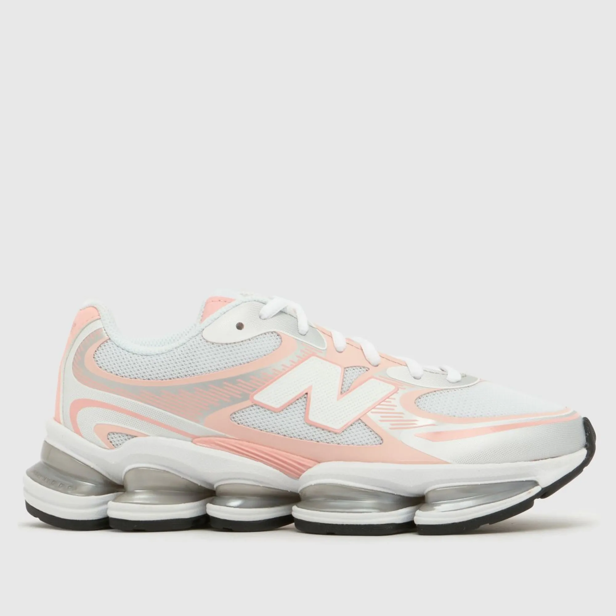 New Balance Kids 2000 Lace in Pink/Grey Synthetic