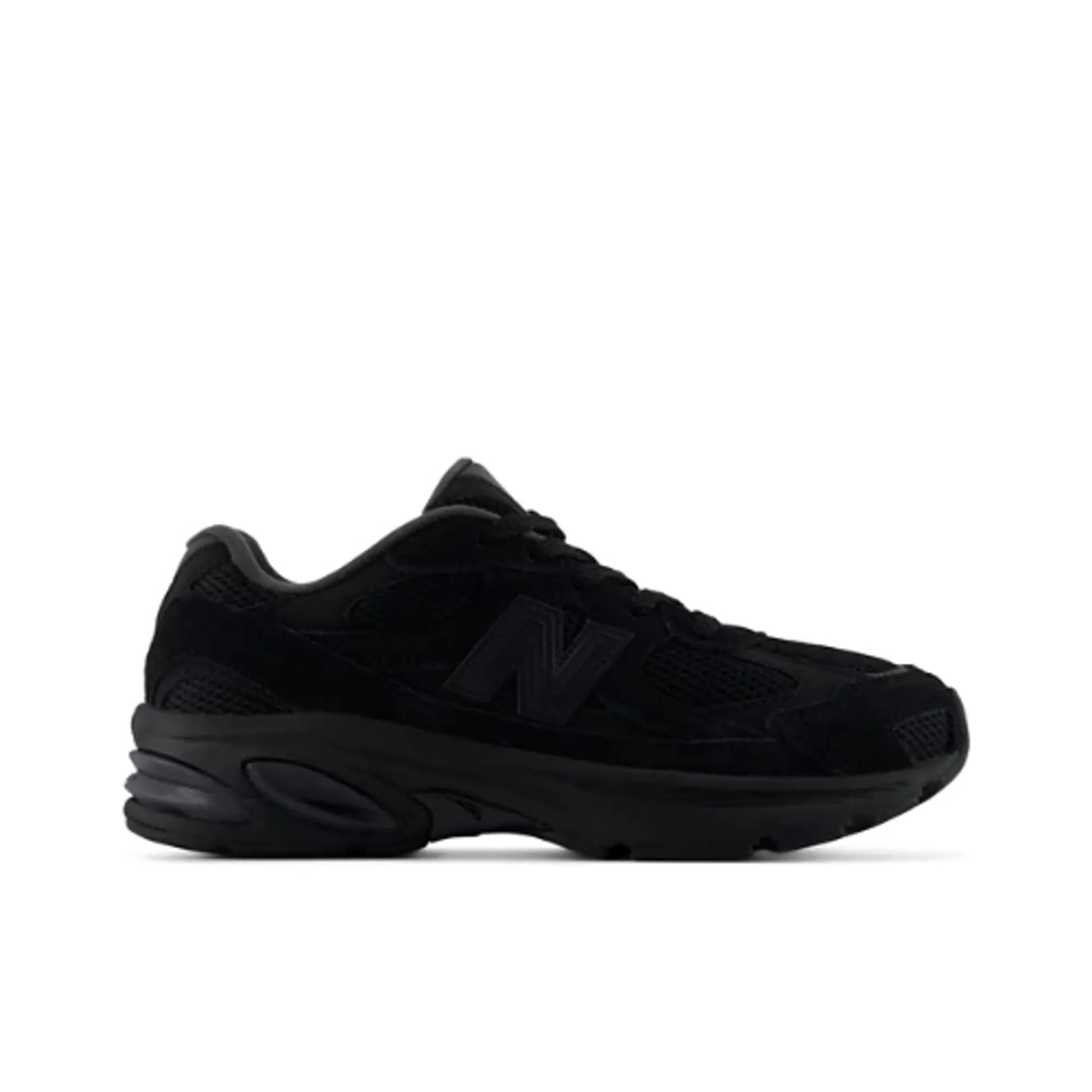 New Balance Kids Abzorb 2010 Lace in Black Suede/Mesh