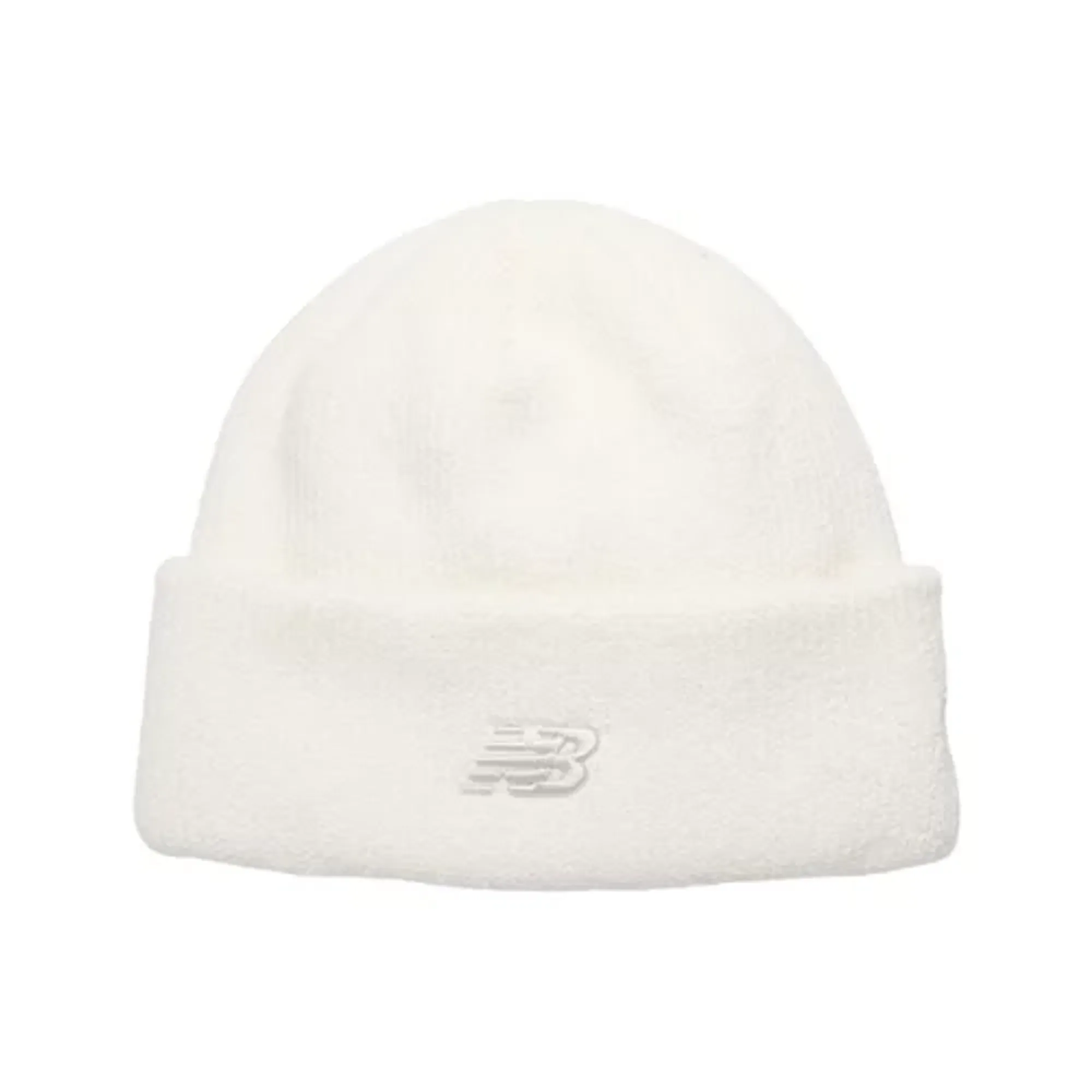 New Balance Unisex '47 Cuff Knit Hat in White Nylon