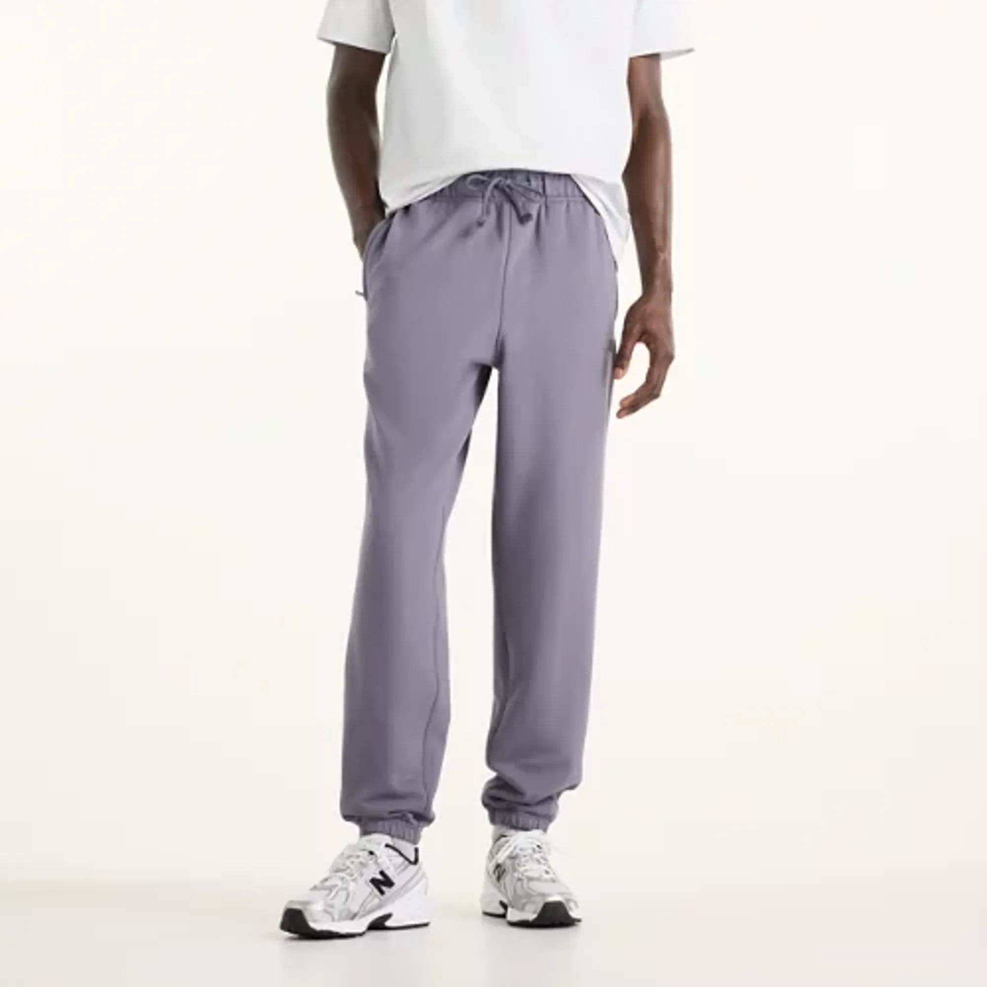 New Balance Men's Athletics French Terry Jogger in Grey Cotton
